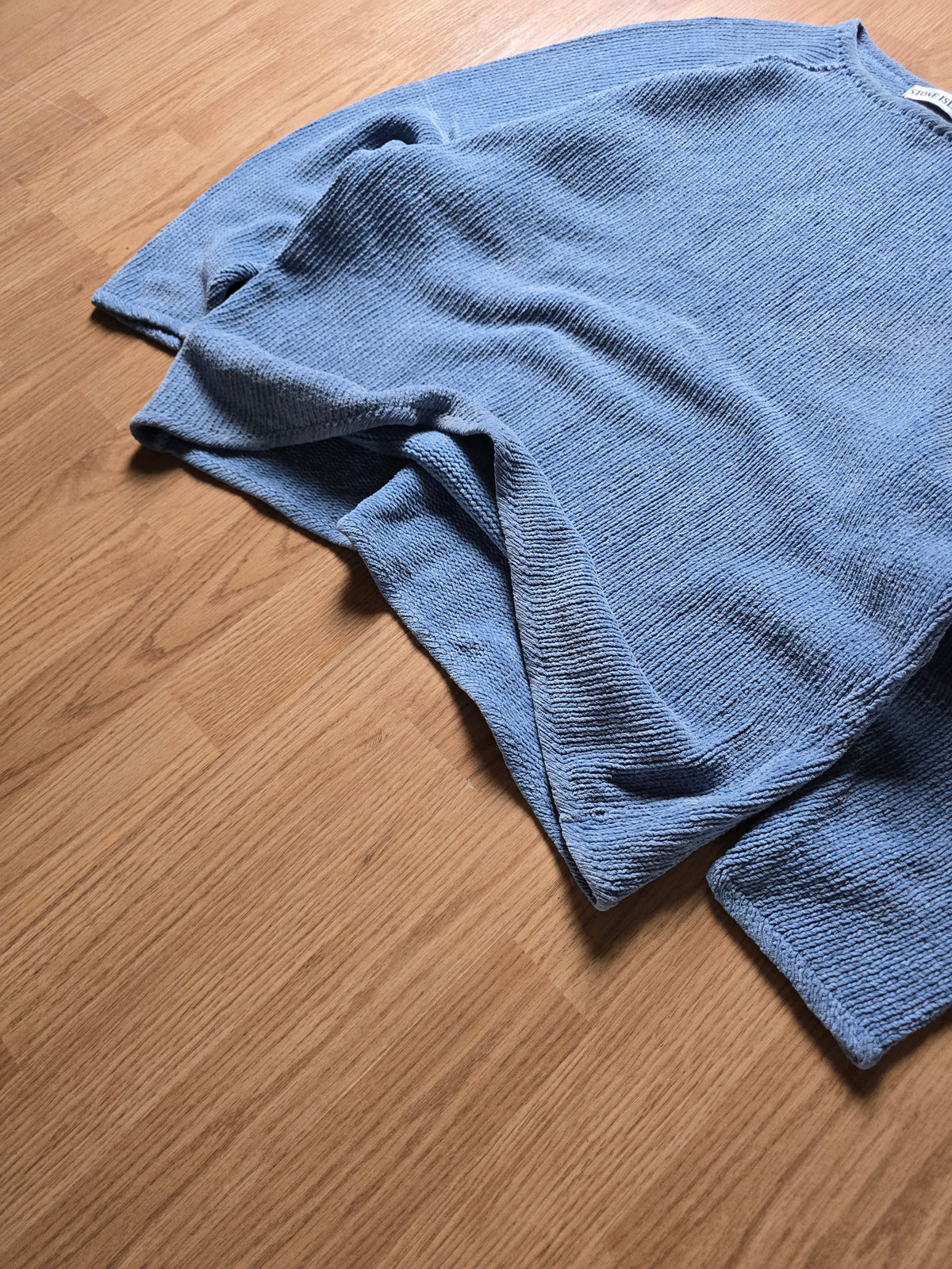 Vintage Stone Island Green Edge Chenille Cotton Knit Sweater (M)