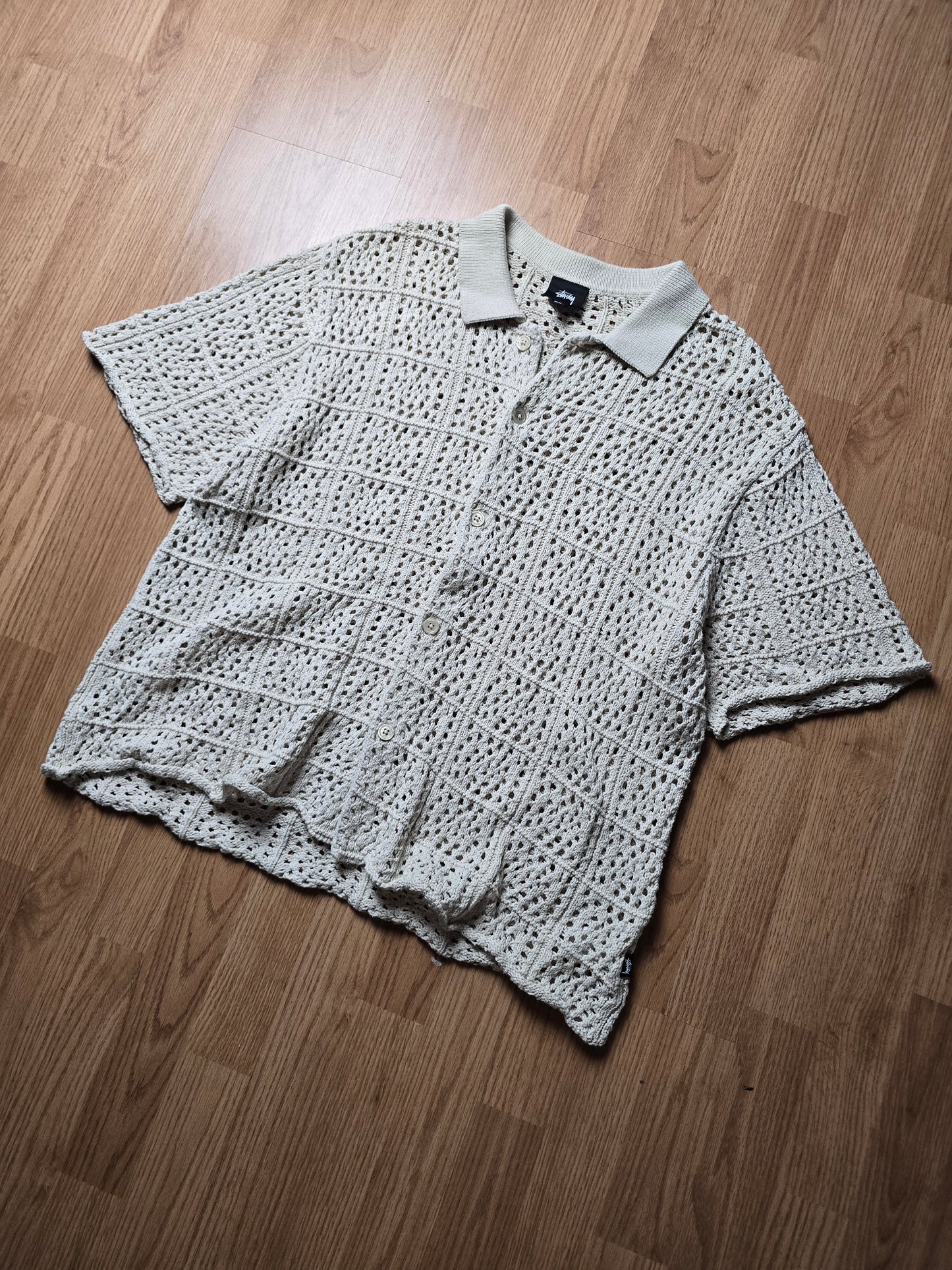 Stussy Crochet Knit SS Shirt (L/XL)