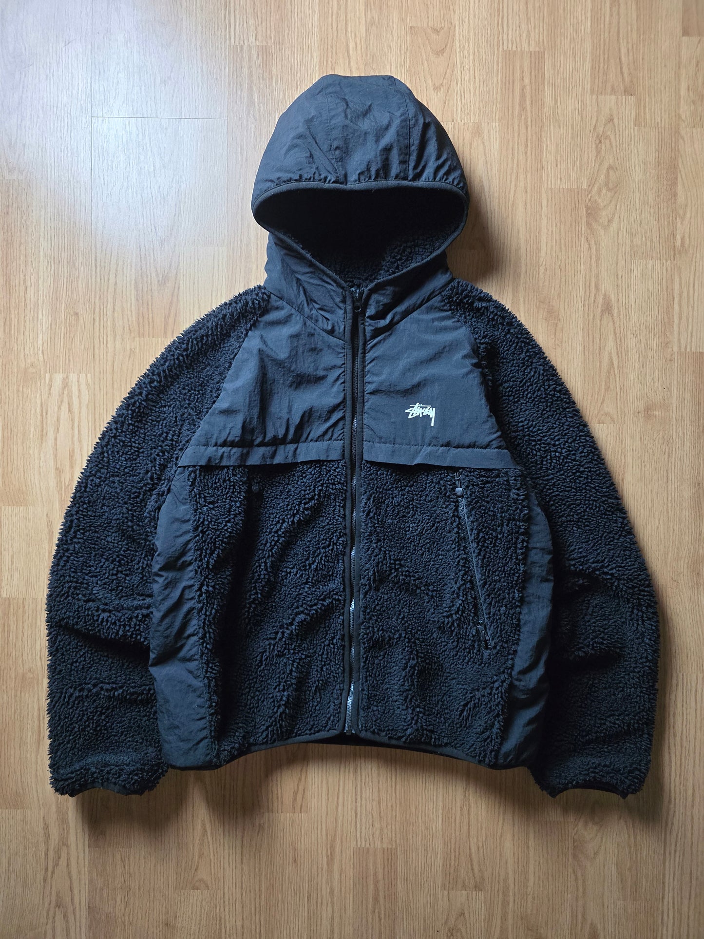 Stussy Sherpa Panelled Hooded Jacket (L)
