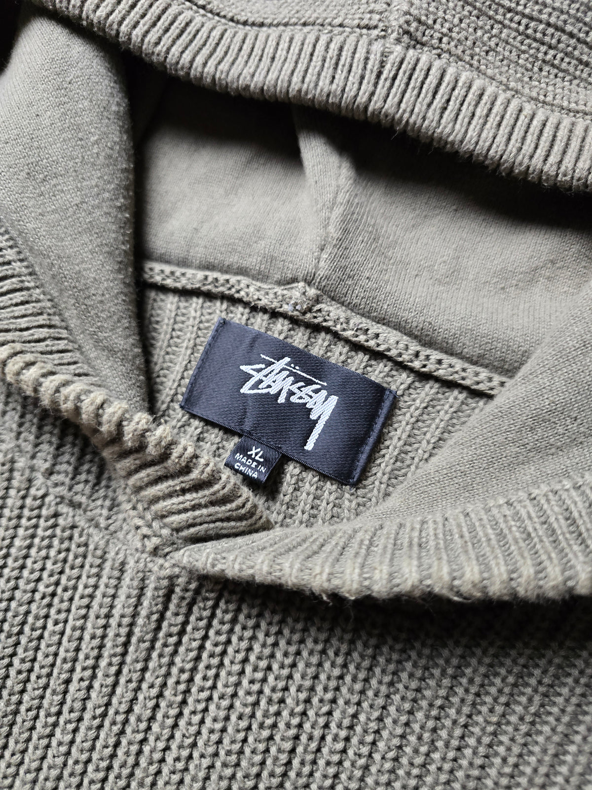 Stussy Heavyweight Cotton Knit Hoodie (XL)