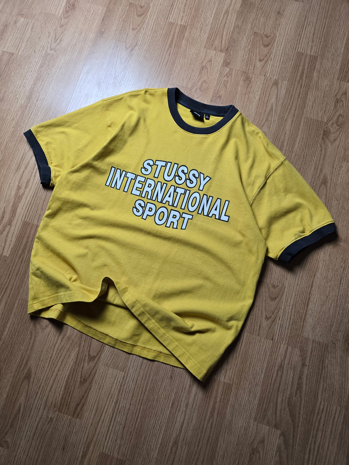 Stussy Sport Heavy Jersey Crew Ringer T-shirt (L)