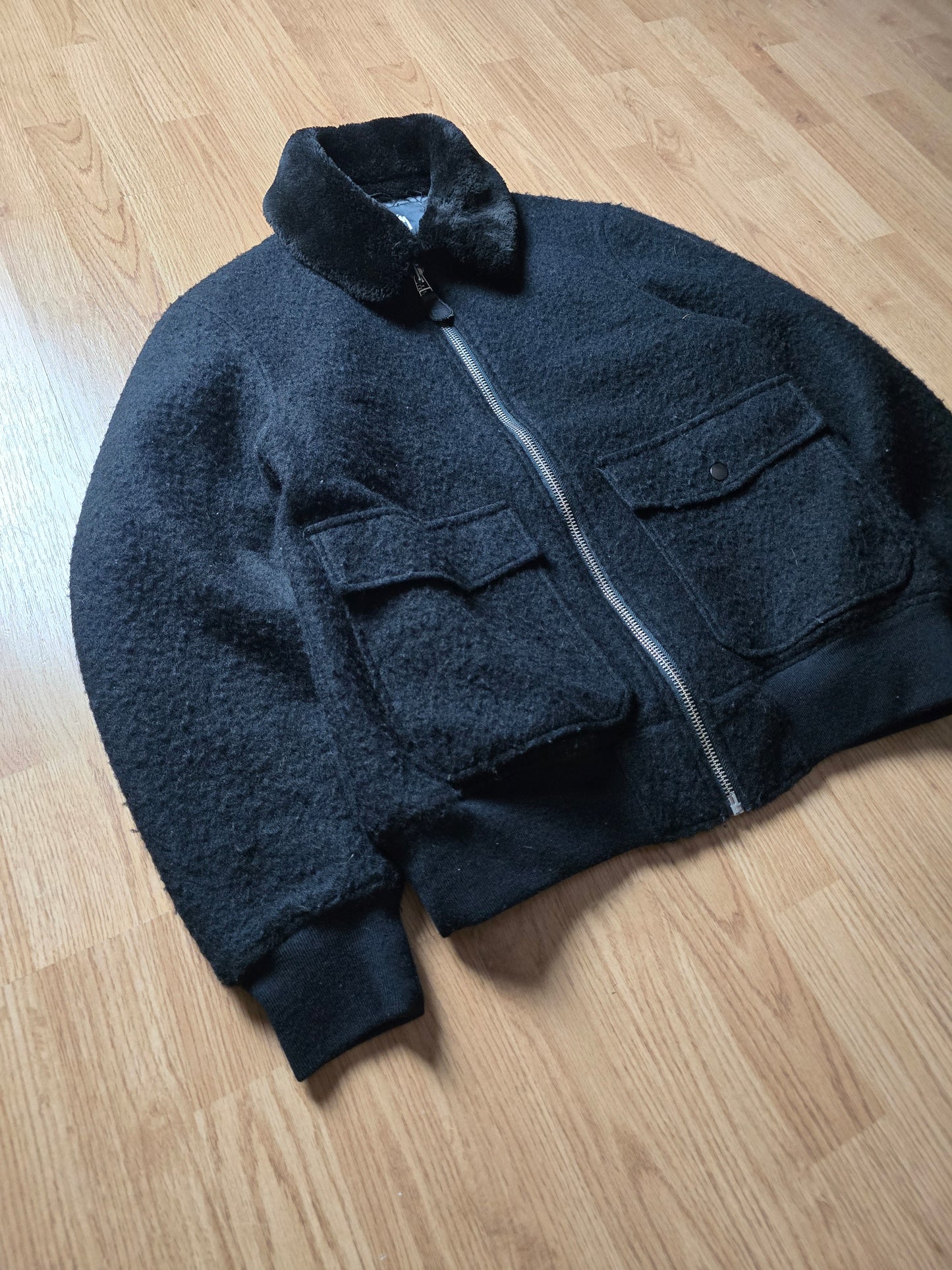 Stussy Wool B-10 Quilt Lined Bomber Jacket (M)