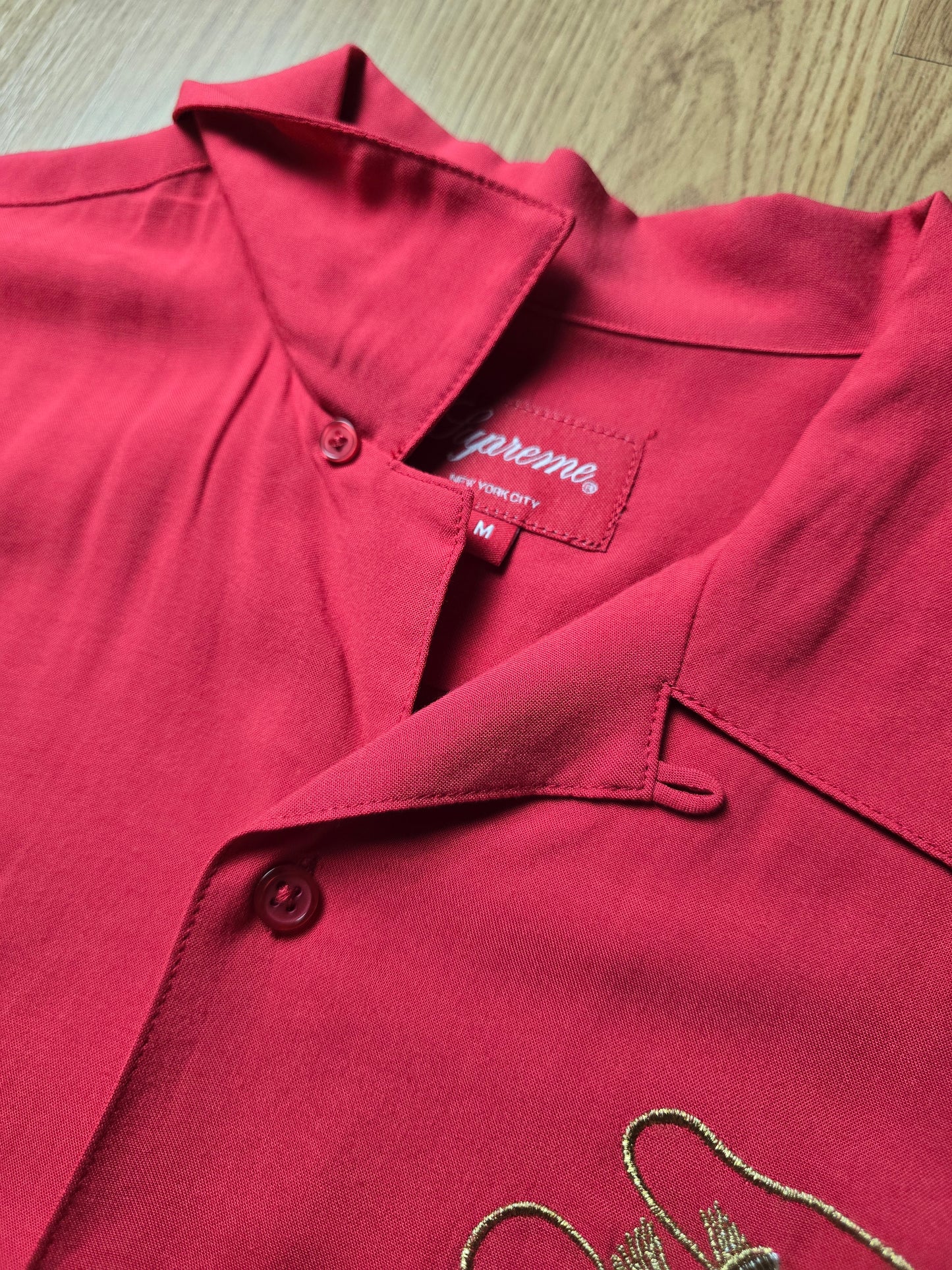 Supreme Dragon Rayon Button Up Shirt (M)