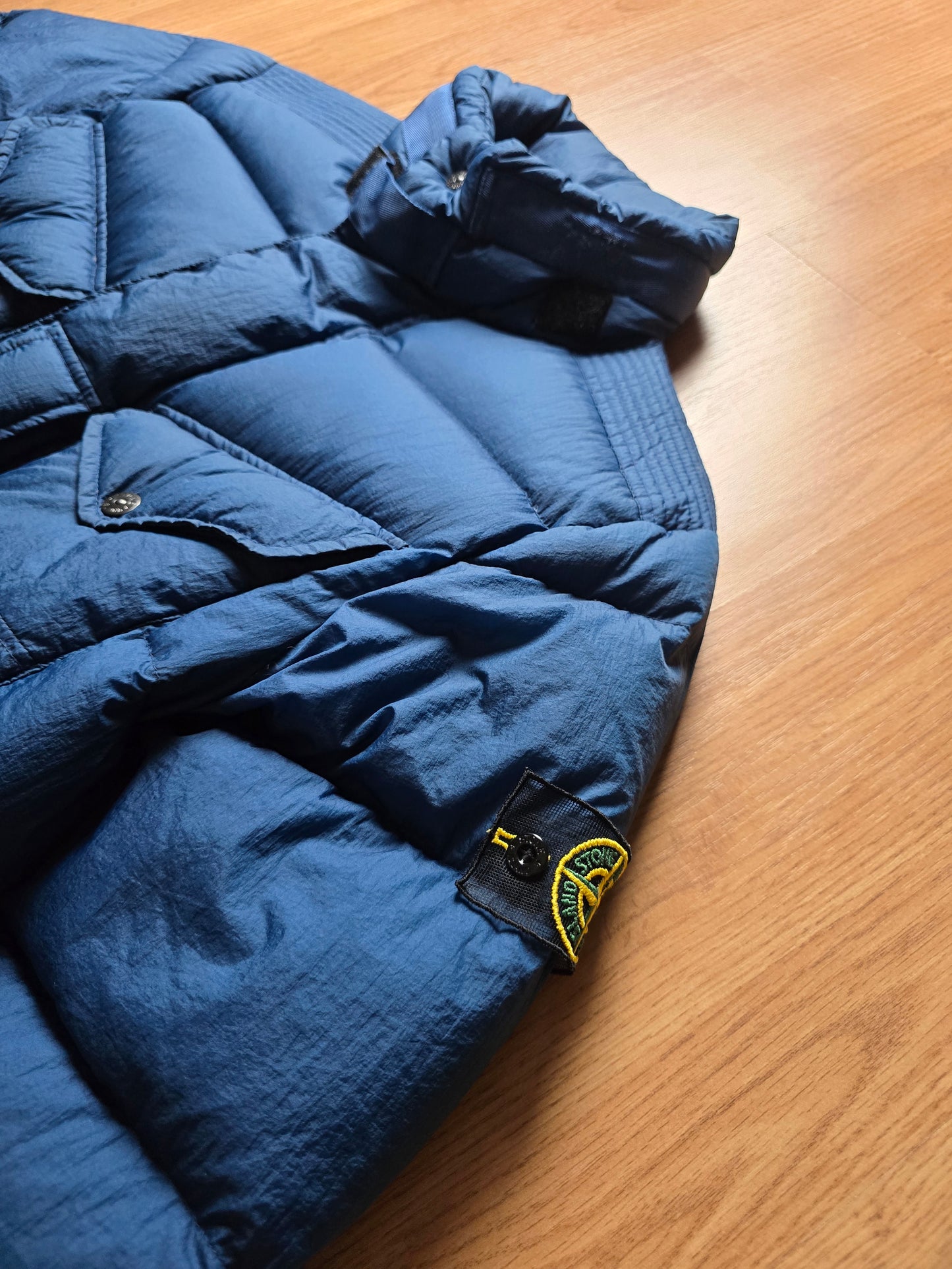 RARE Stone Island Opaque Nylon Tela Down Mesh Badge Puffer Jacket (M)