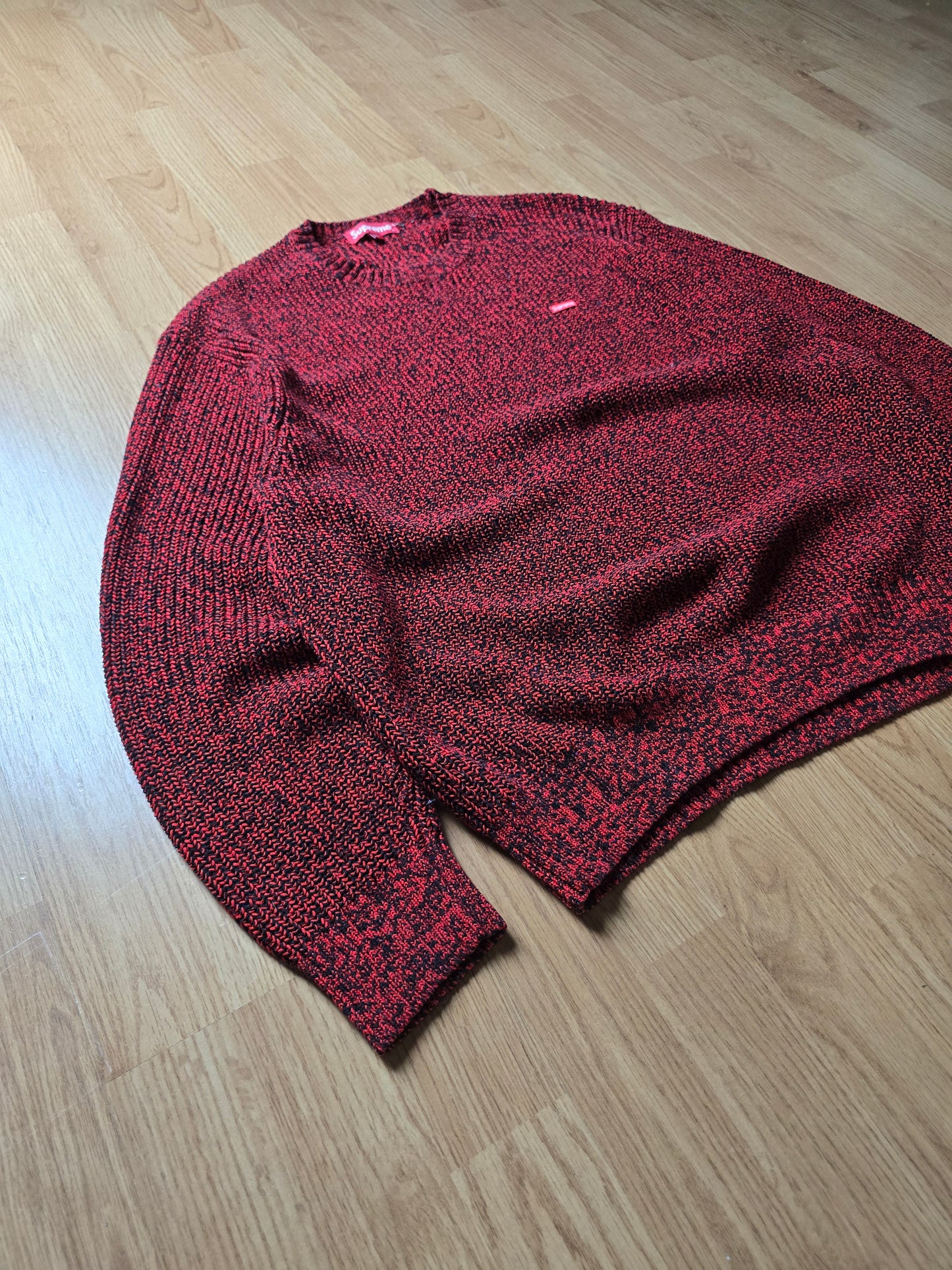 Supreme Melange Rib Knit Sweater  (L)