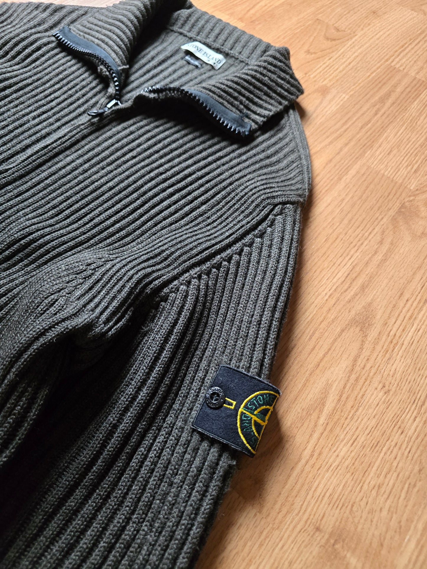 Stone Island AW01 Wool Zip Knitted Cardigan (M)