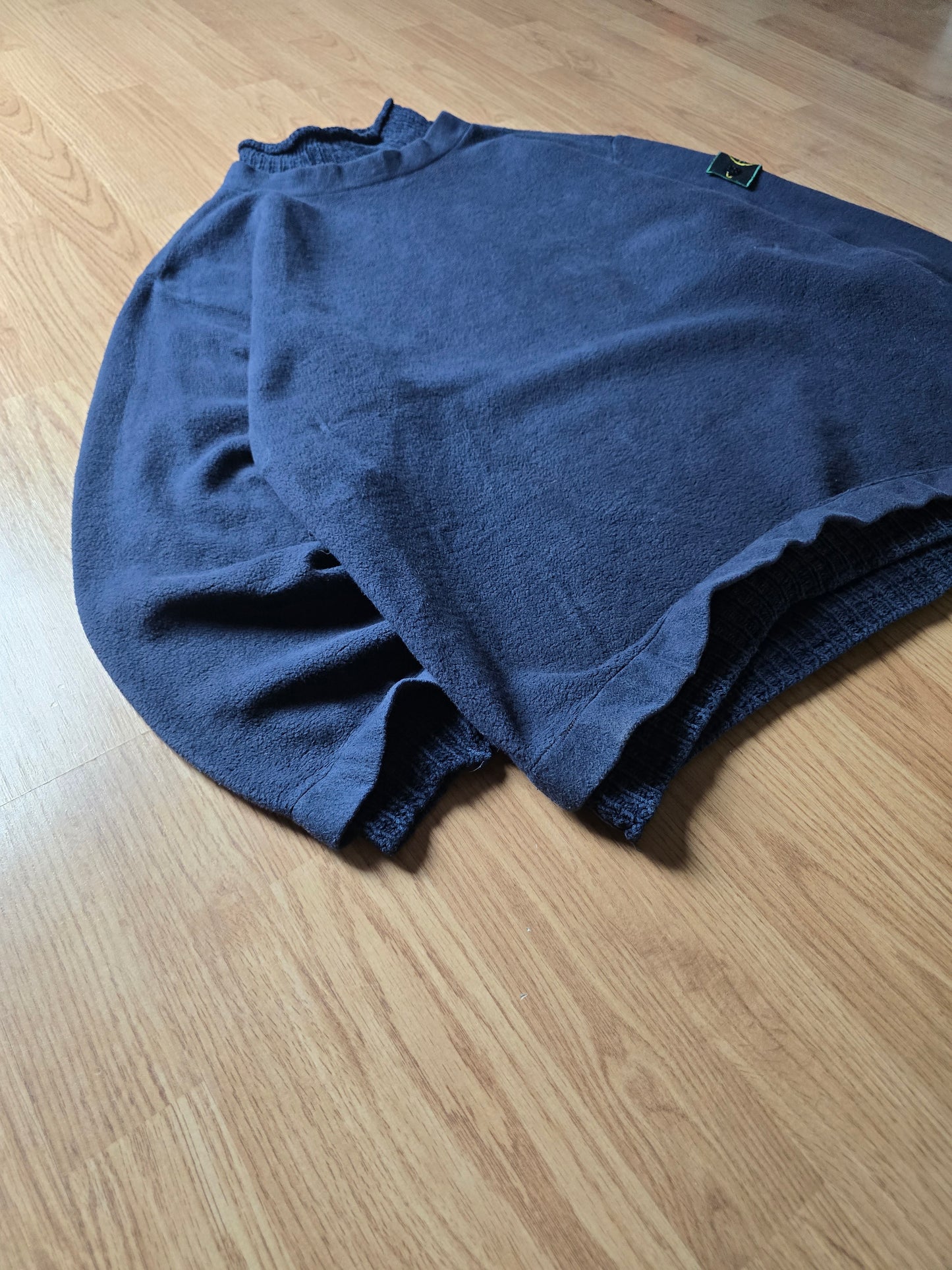 Stone Island AW95 Green Edge Dual layer Chenille Cotton Blend Knit Sweater (M/L)