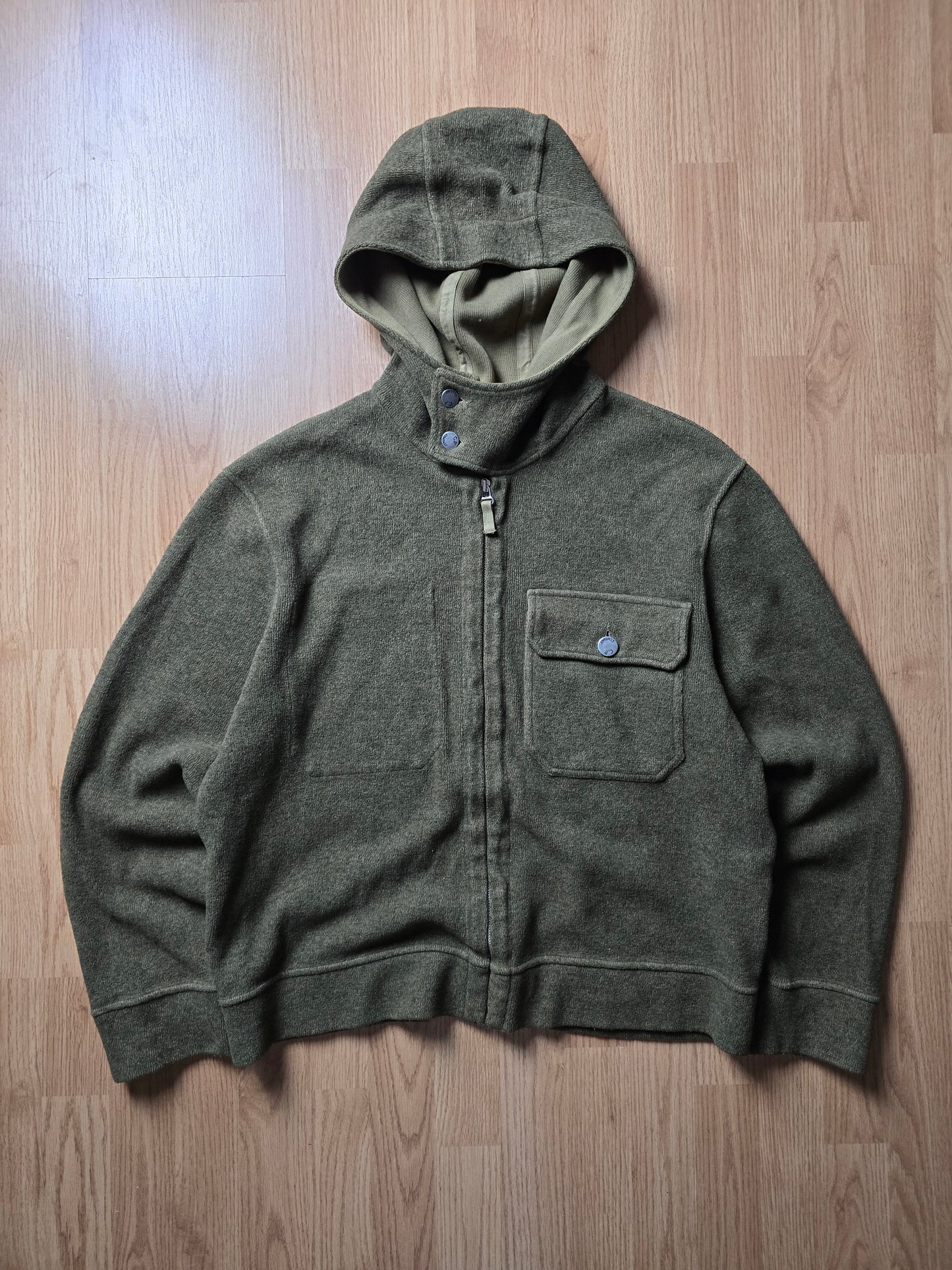 C.P. Company AW03 Cotton & Wool Blend Knit Zip Hoodie (M)