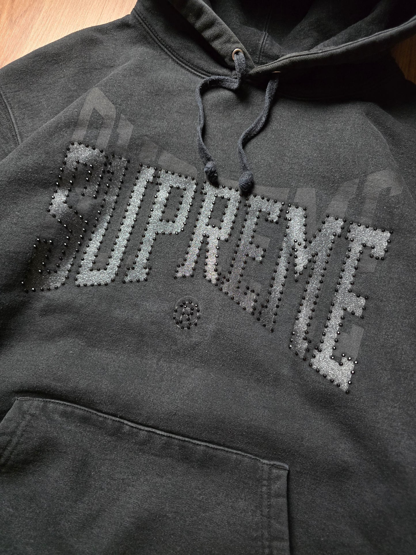 Supreme Rhinestone Shadow Hoodie (M)