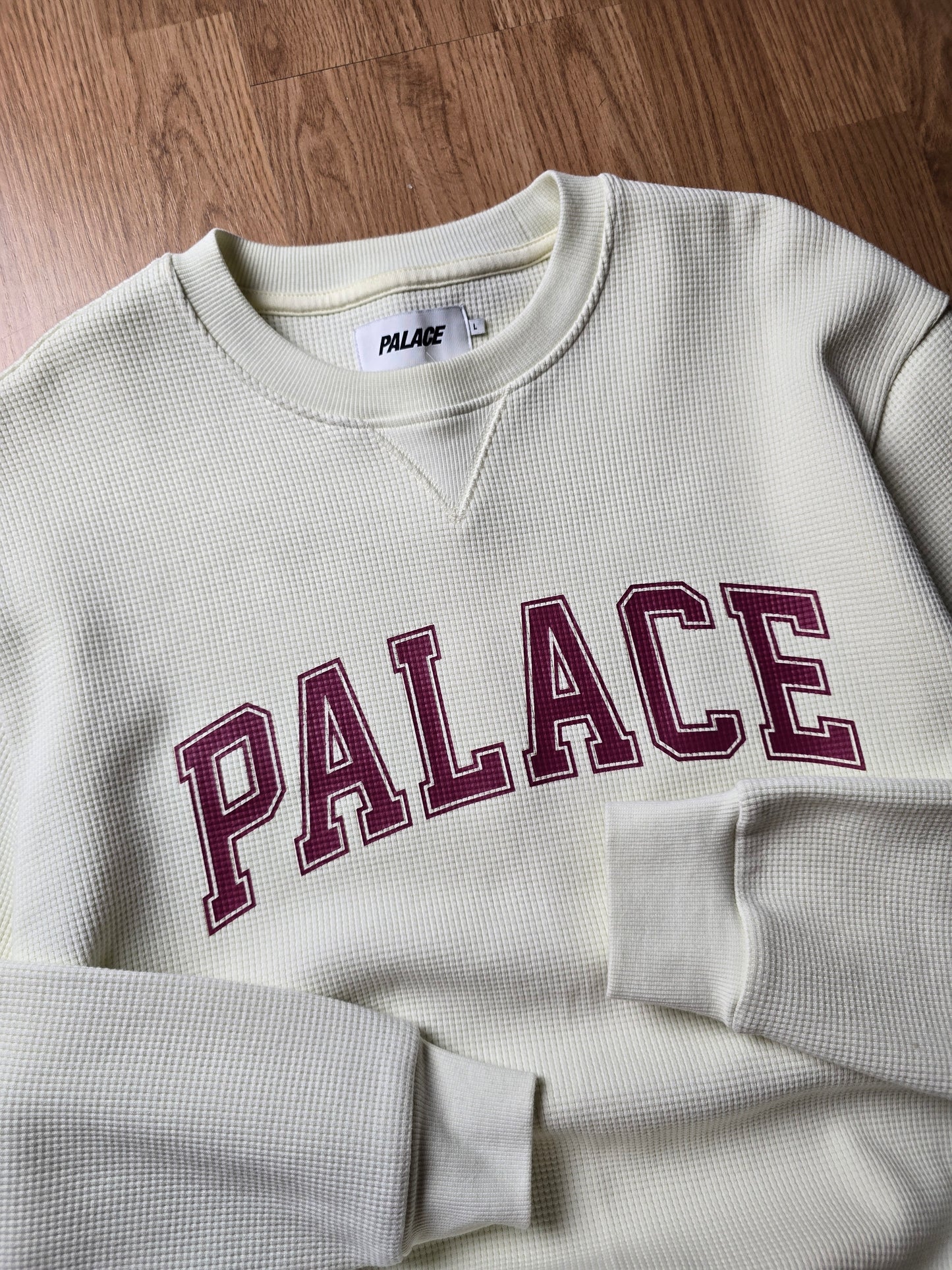 Palace Waffle Longsleeve Spellout Top (L)