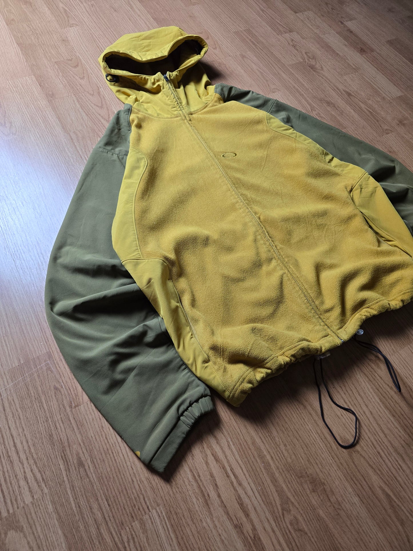00s Oakley Zip-Up Technical Pannelled Fleece Hoodie (L)