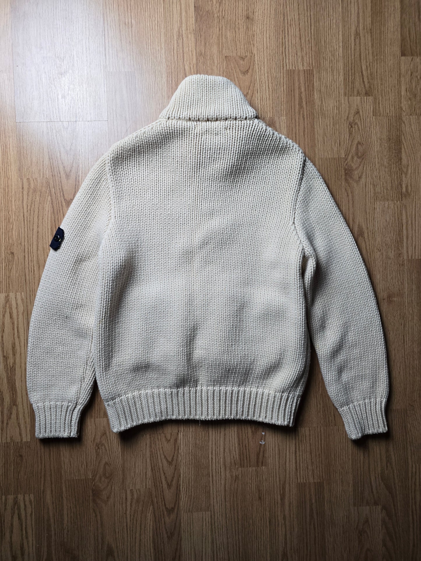 Stone Island AW03 Heavyweight Wool Zip Knitted Jumper (S/M)