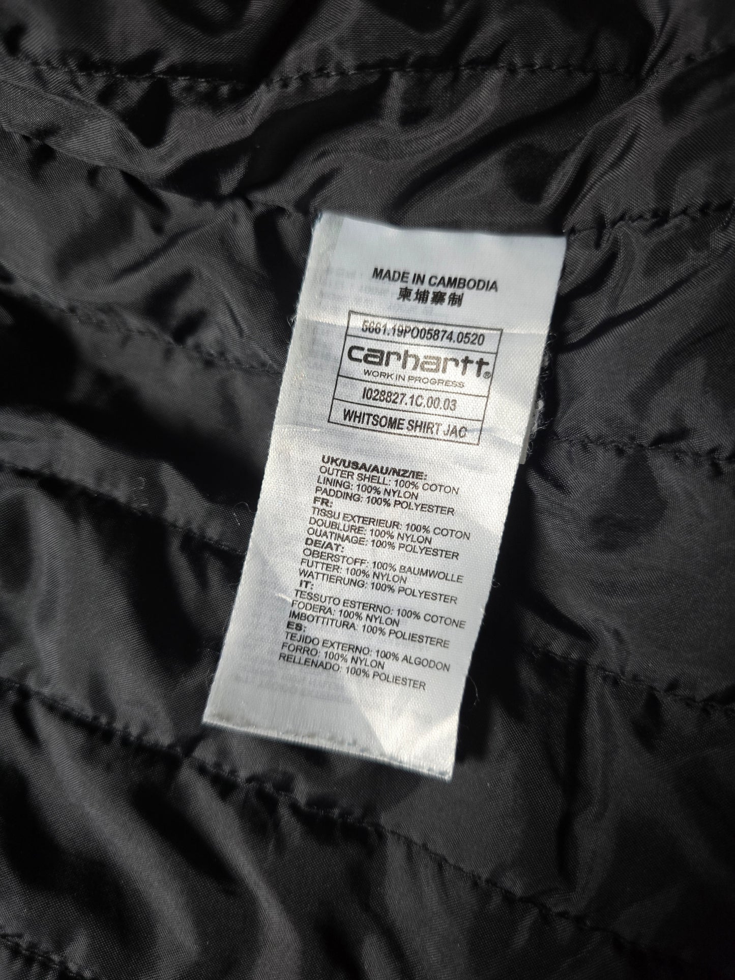 Carhartt Whitsome Cord Quilted Overshirt Jacket (M/L)