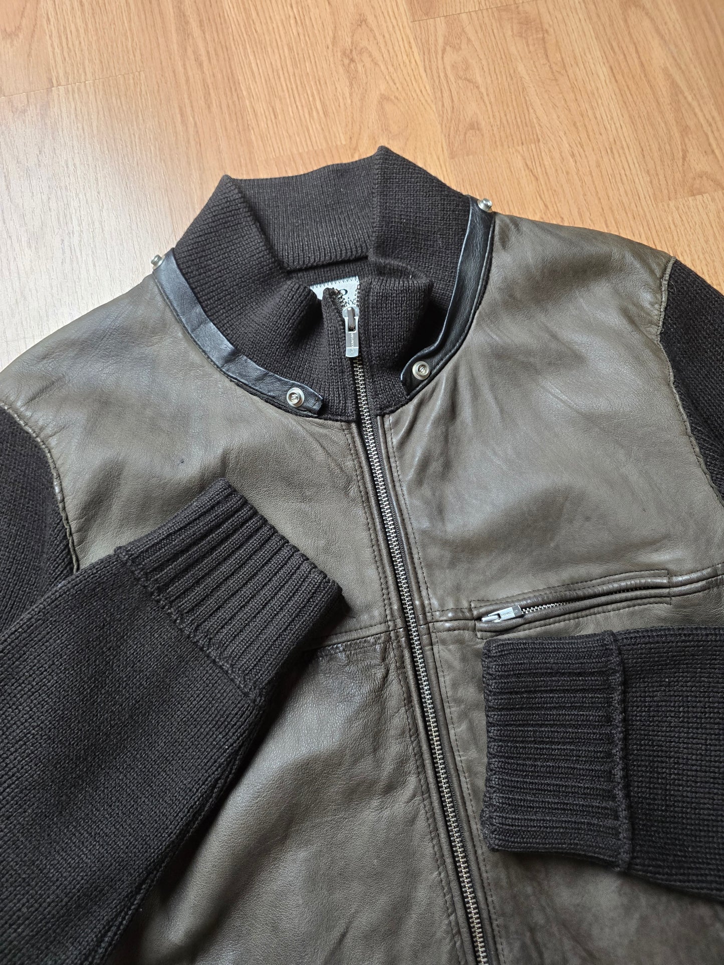 C.P. Company AW06 Leather & Wool Hybrid Jacket (M)