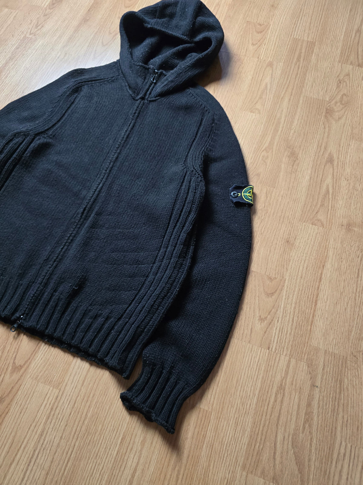 Stone Island AW05 Cotton Knit Zip Hoodie (M)