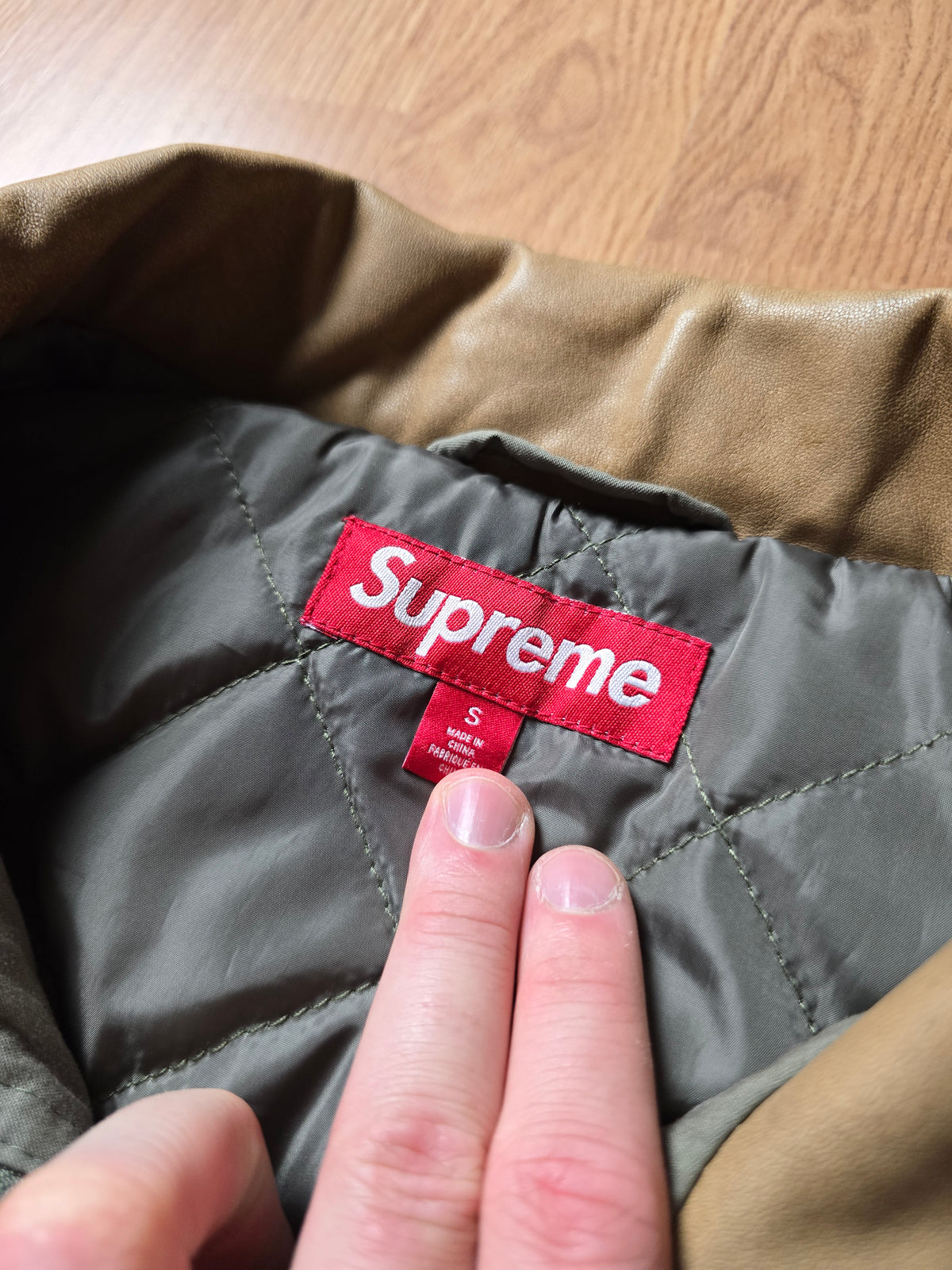 Supreme Leather Colar Utility Jacket (S/M)