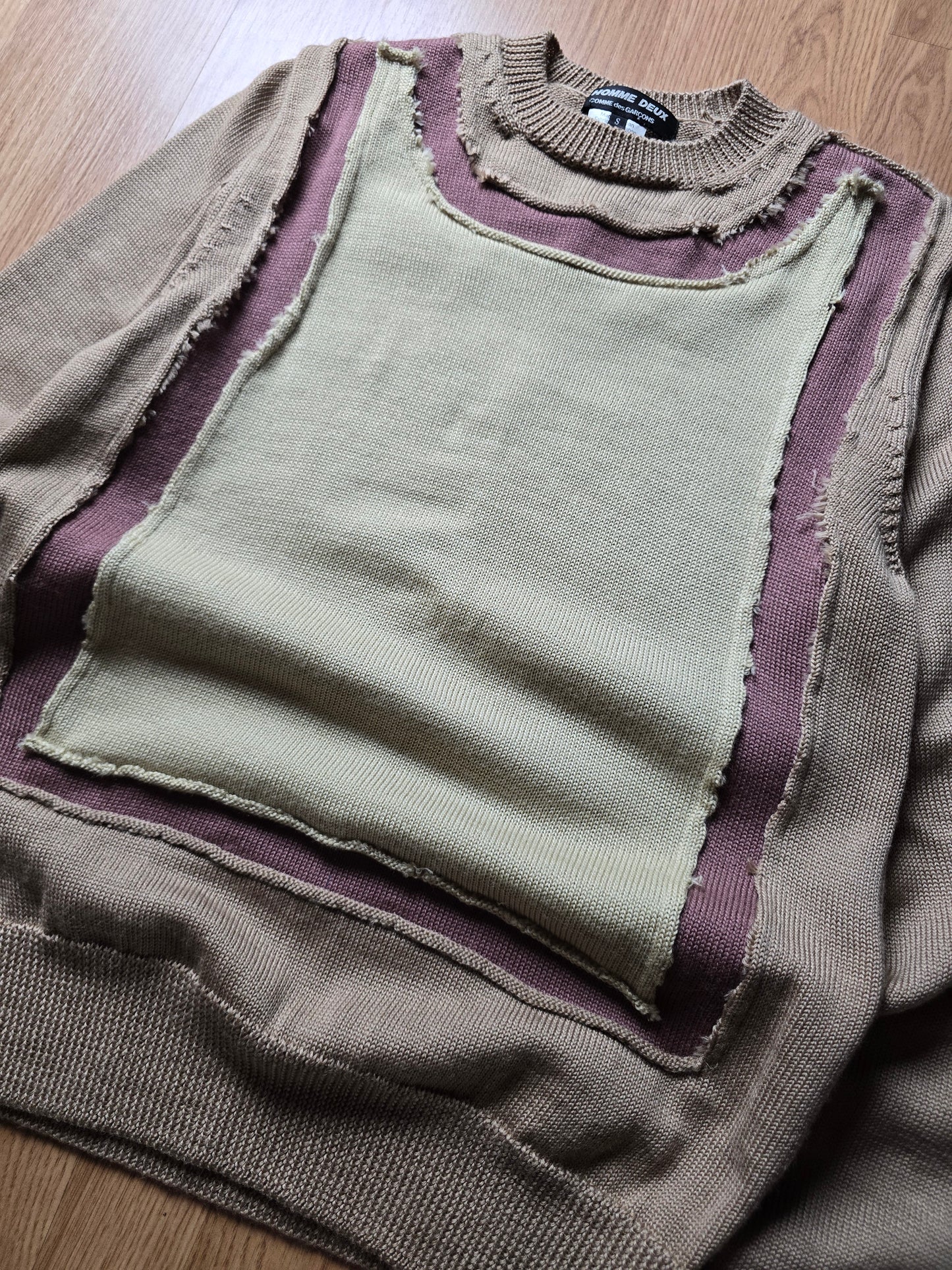 Comme Des Garcon Homme Deux Abstract Knit Sweater (S)