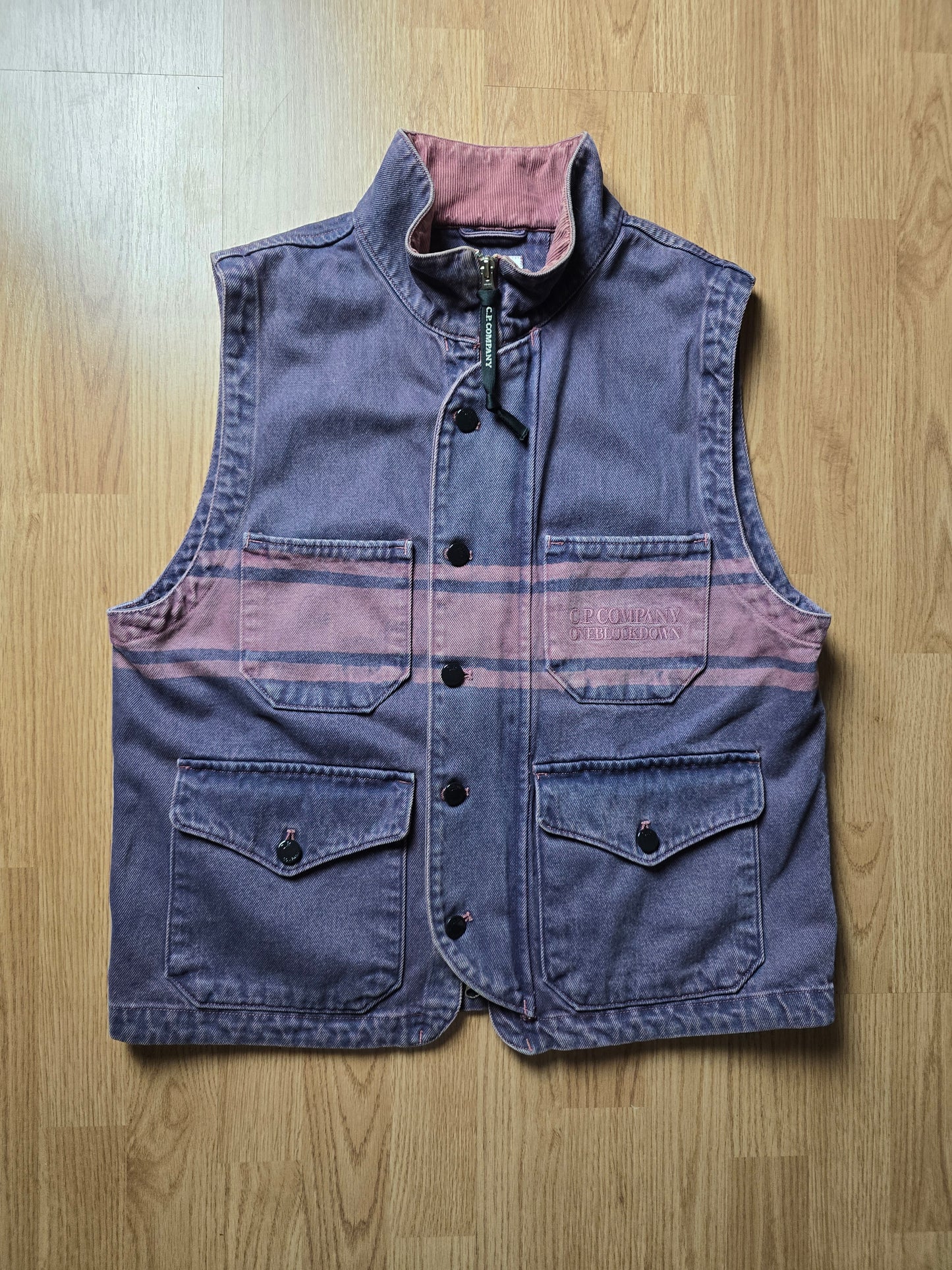 C.P. Company x One Bock Down Denim Utility Vest (M)