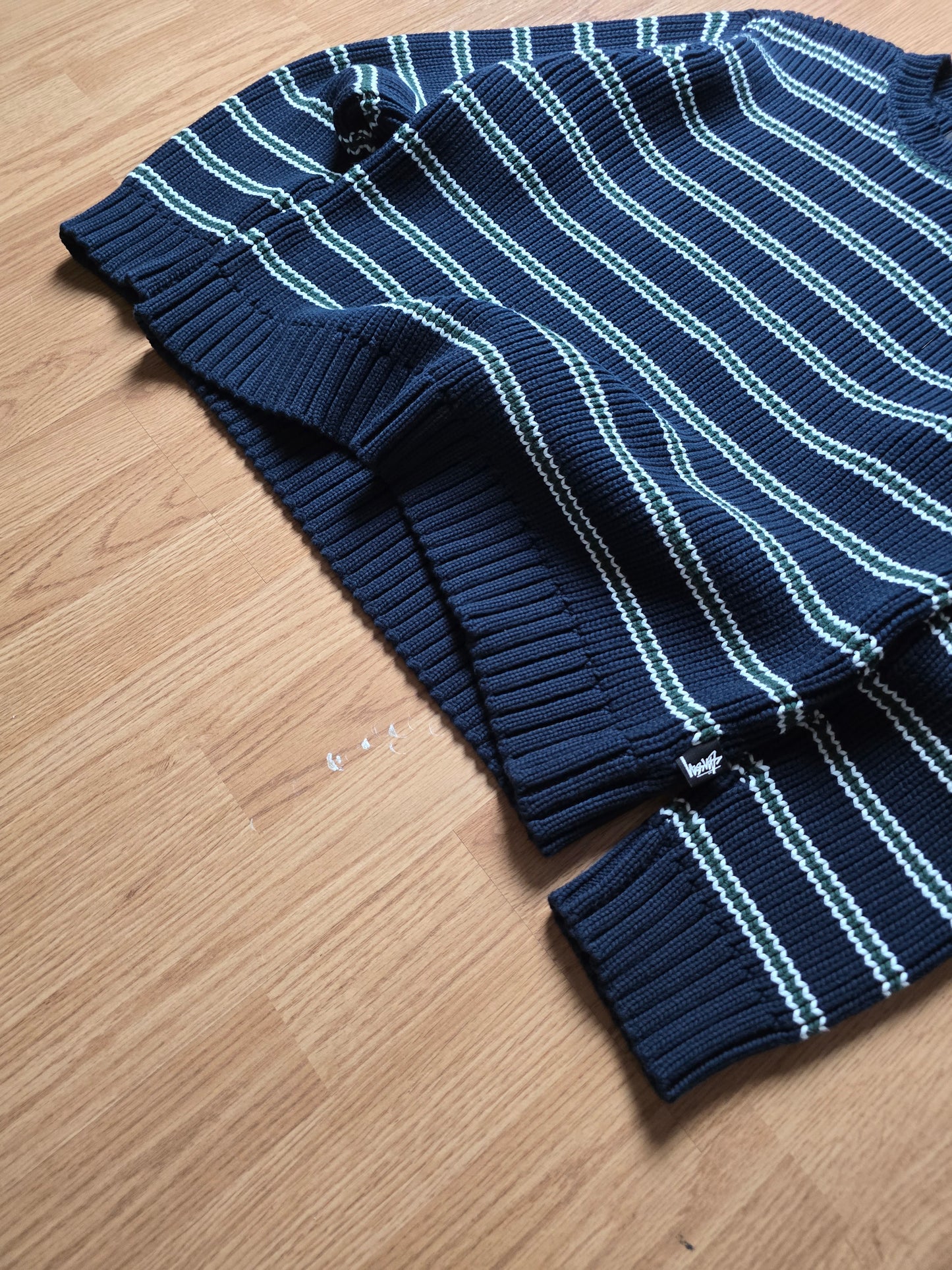 Stussy Stripe Knit Crewneck Sweater (S/M)