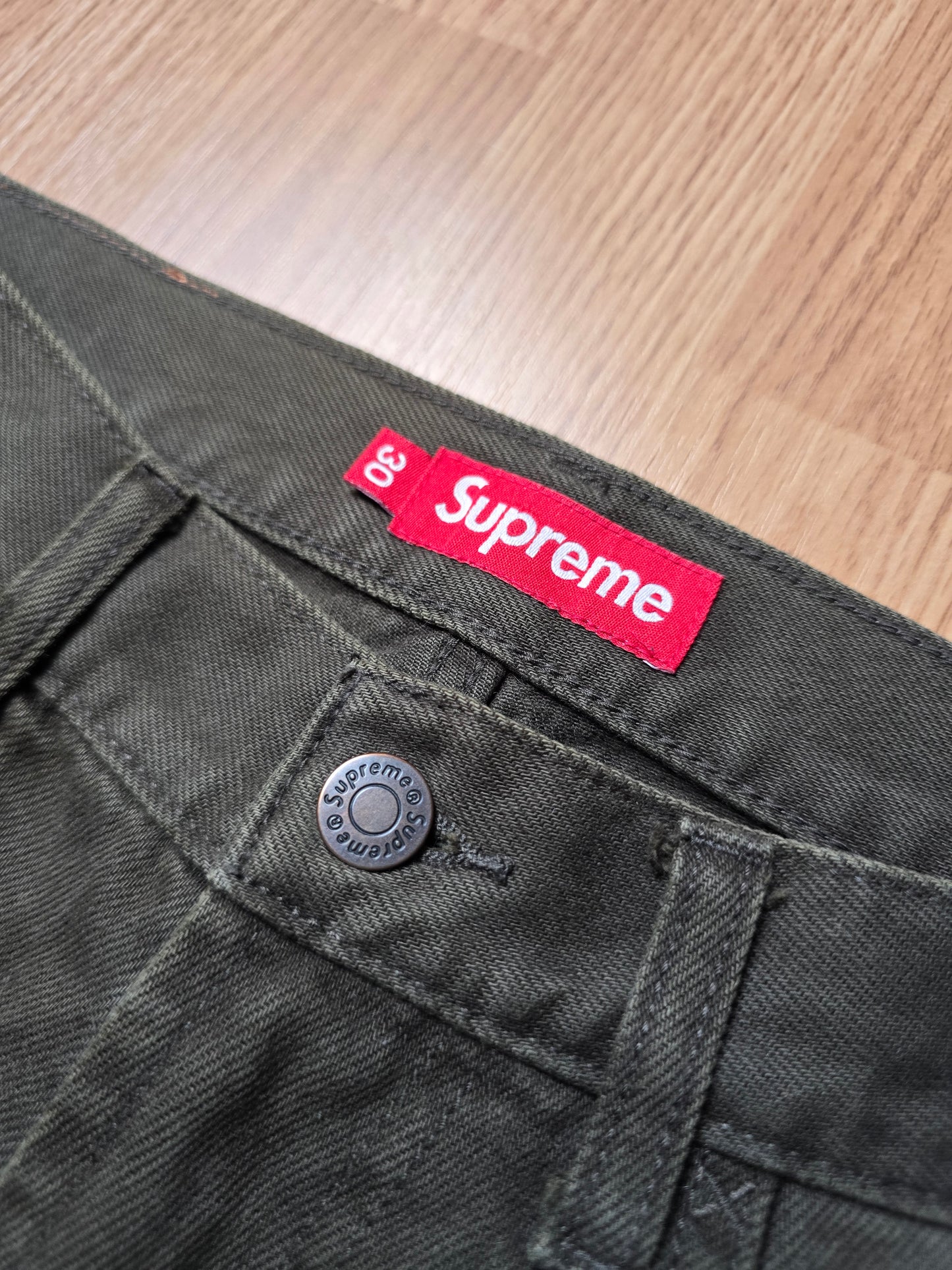 Supreme Radial Embroidered Loose Fit Jeans (32x30)