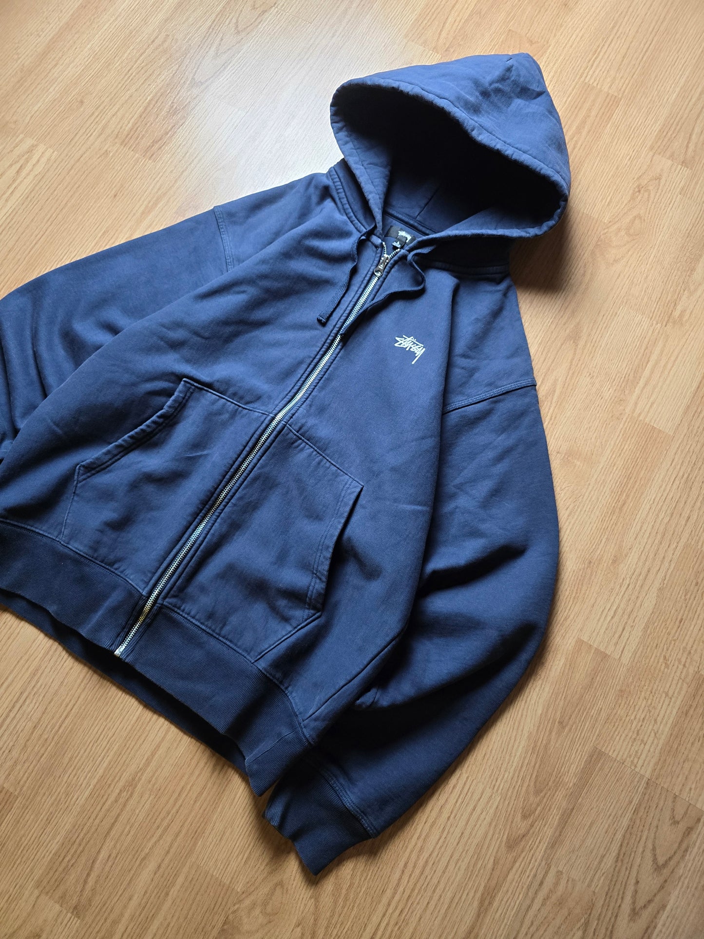 Stussy Stock Logo Zip Hoodie (L)