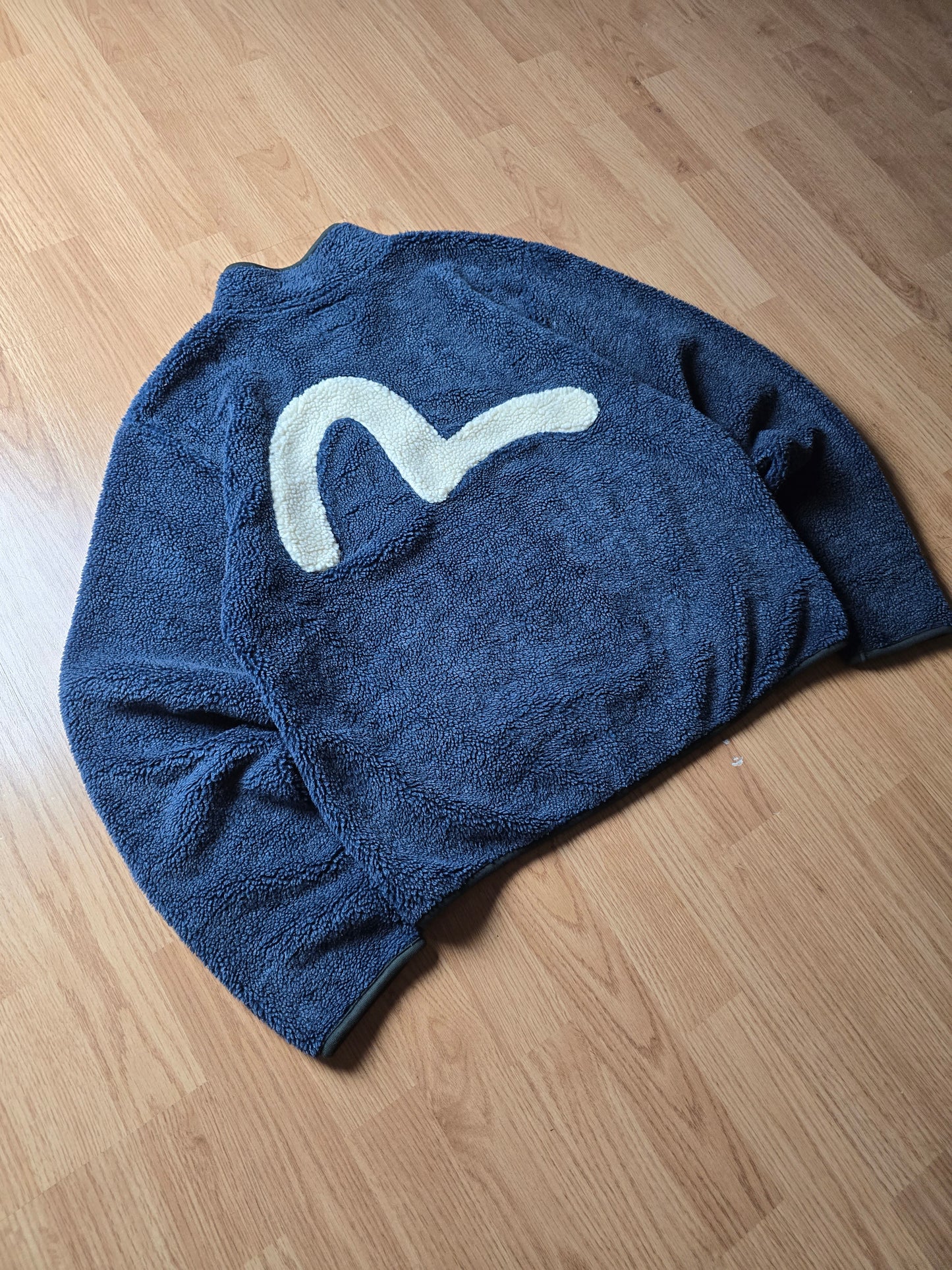 Evisu Deep Sherpa Pile Logo Fleece Jacket (M)