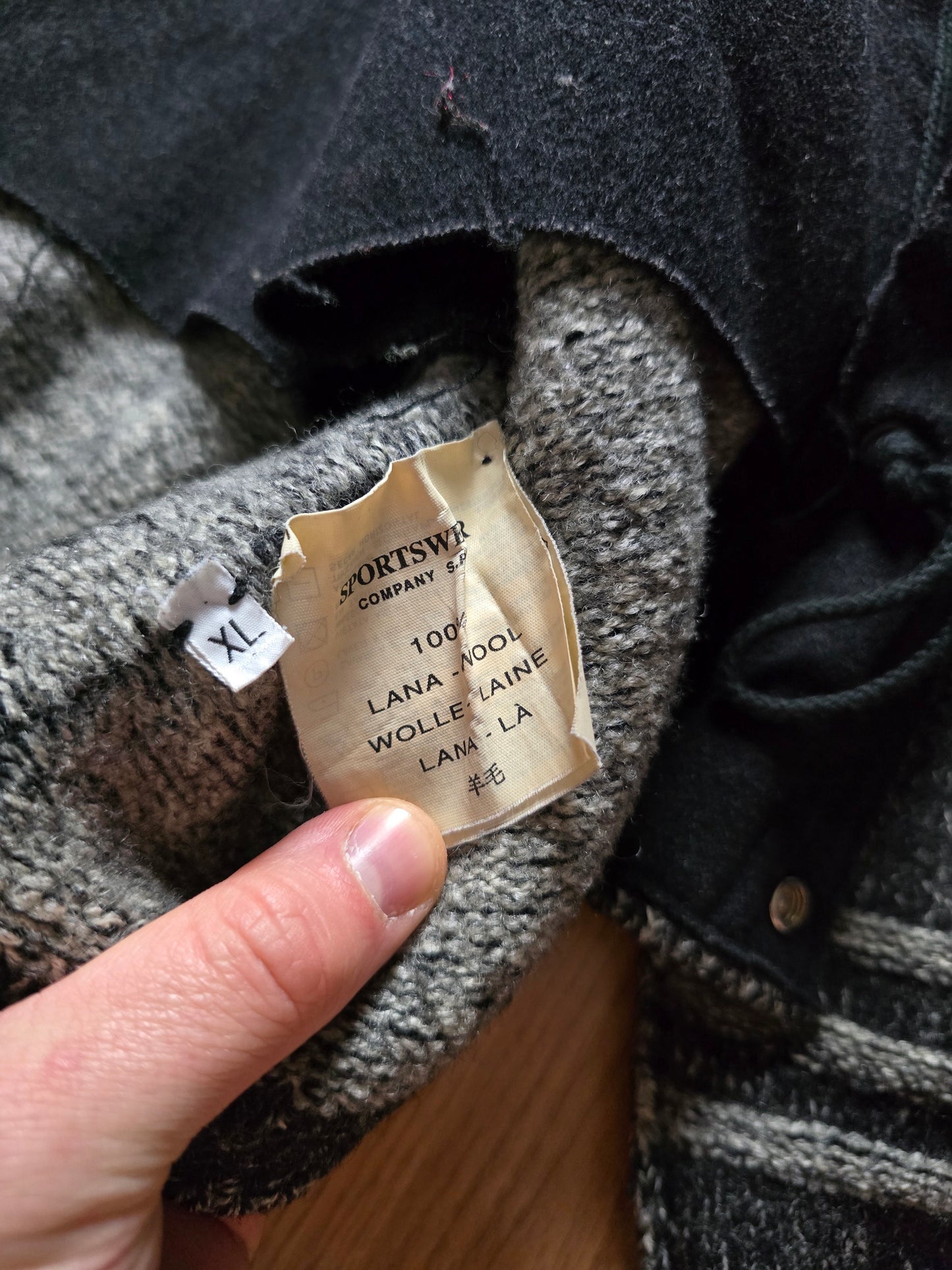 RARE Stone Island AW99 Heavyweight Wool Coat With Removable Dutch Rope Liner (XL)