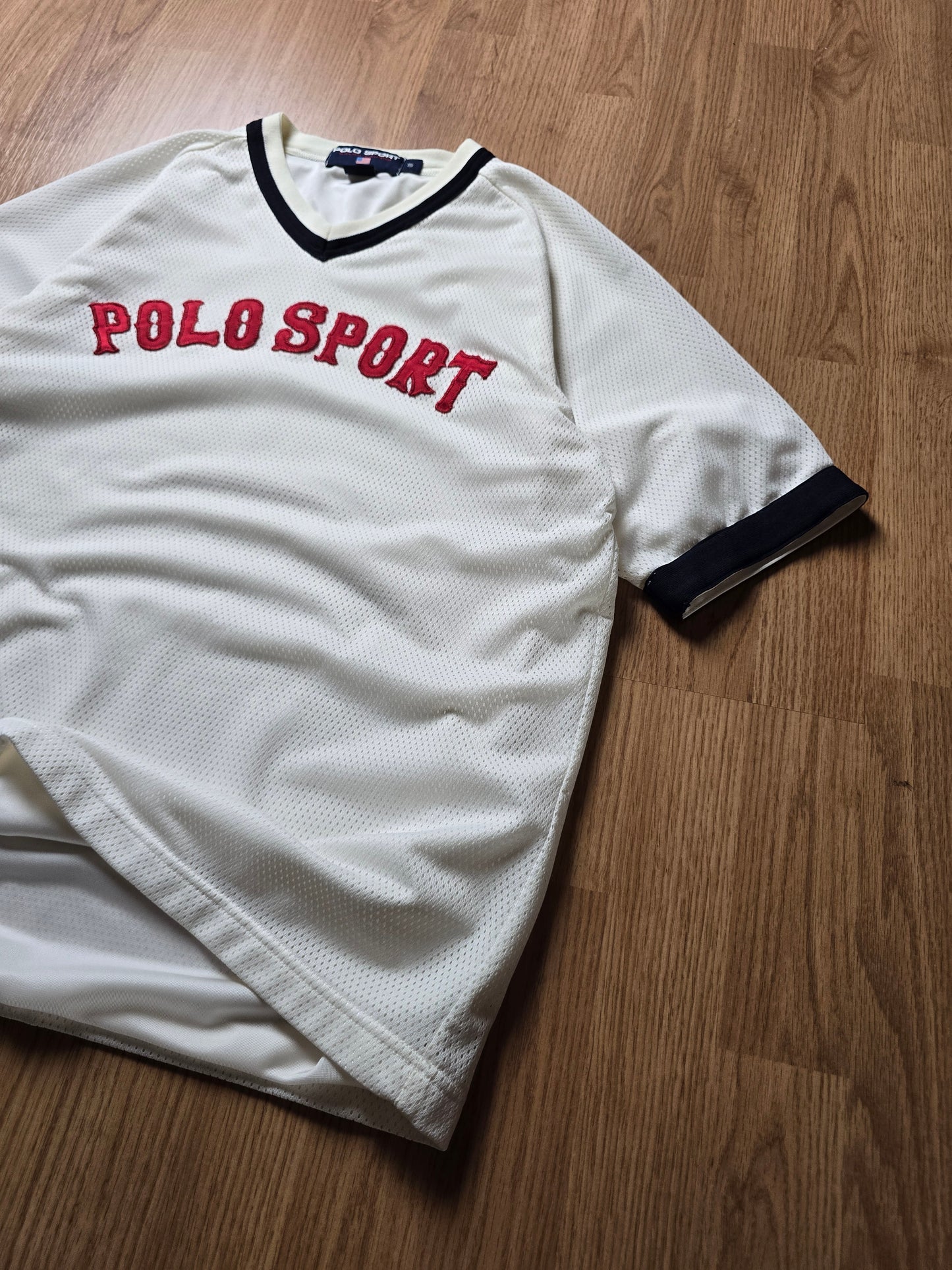 Vintage 90s Ralph Lauren Polo Sport Mesh Baseball Jersey (S/M)