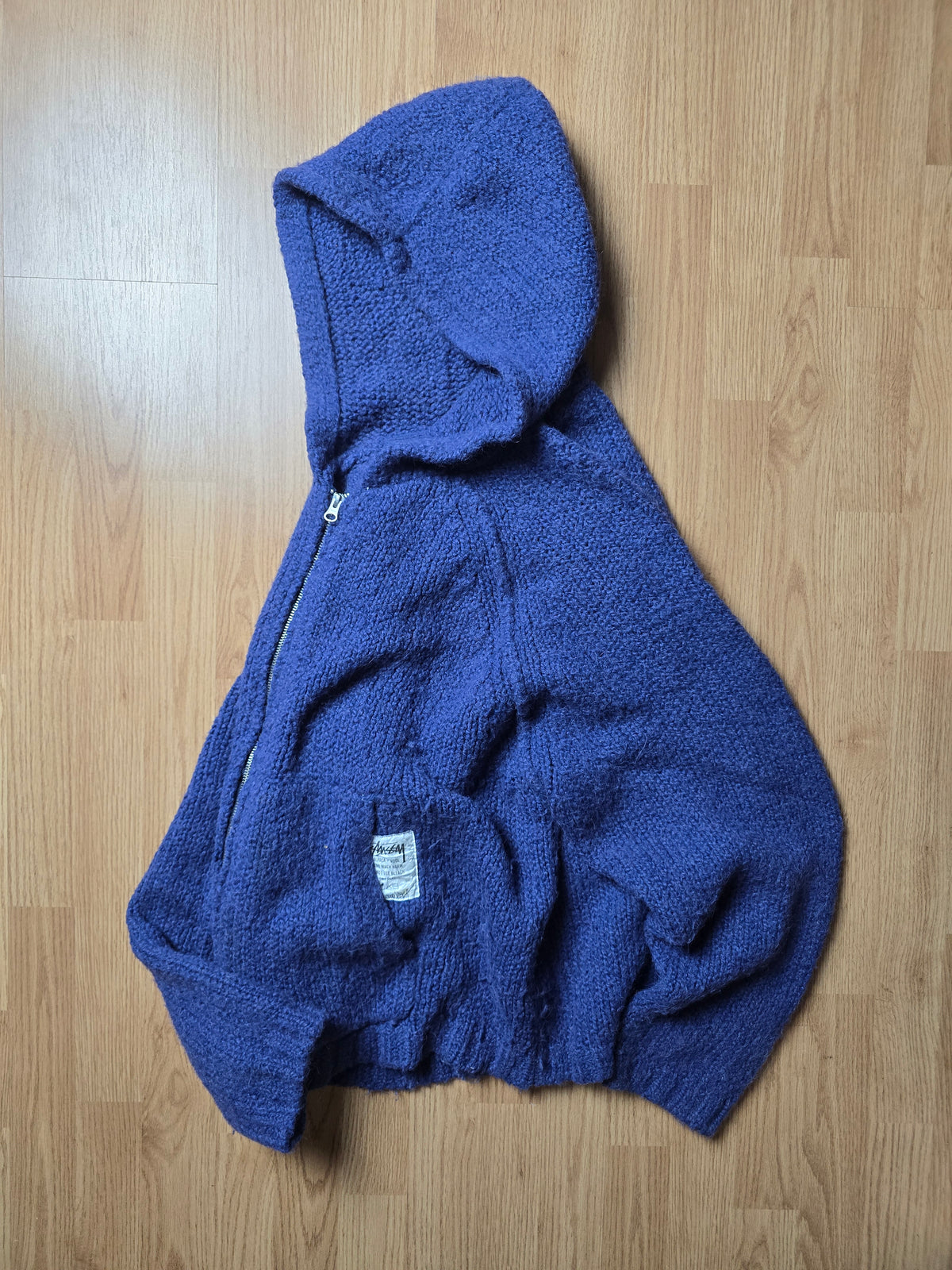 Stussy Heavyweight 'Chunky' Wool & Alpaca Knit Hoodie (XL)