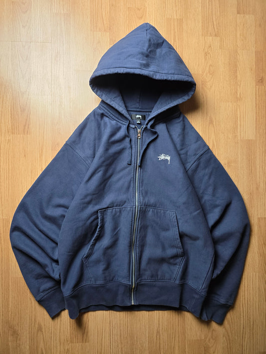 Stussy Stock Logo Zip Hoodie (L)