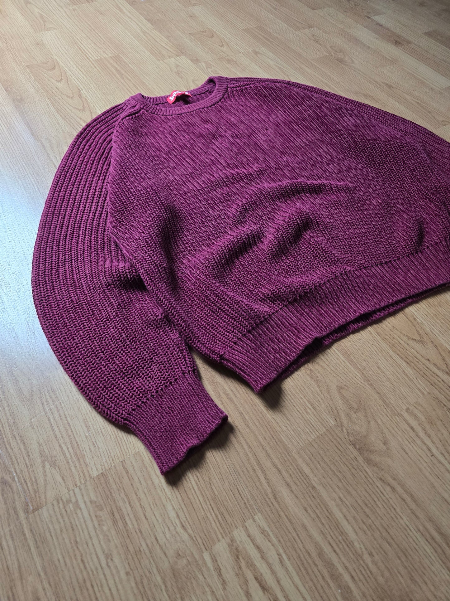 Supreme Ribbed Crewneck Fisherman Knit Sweater (M)