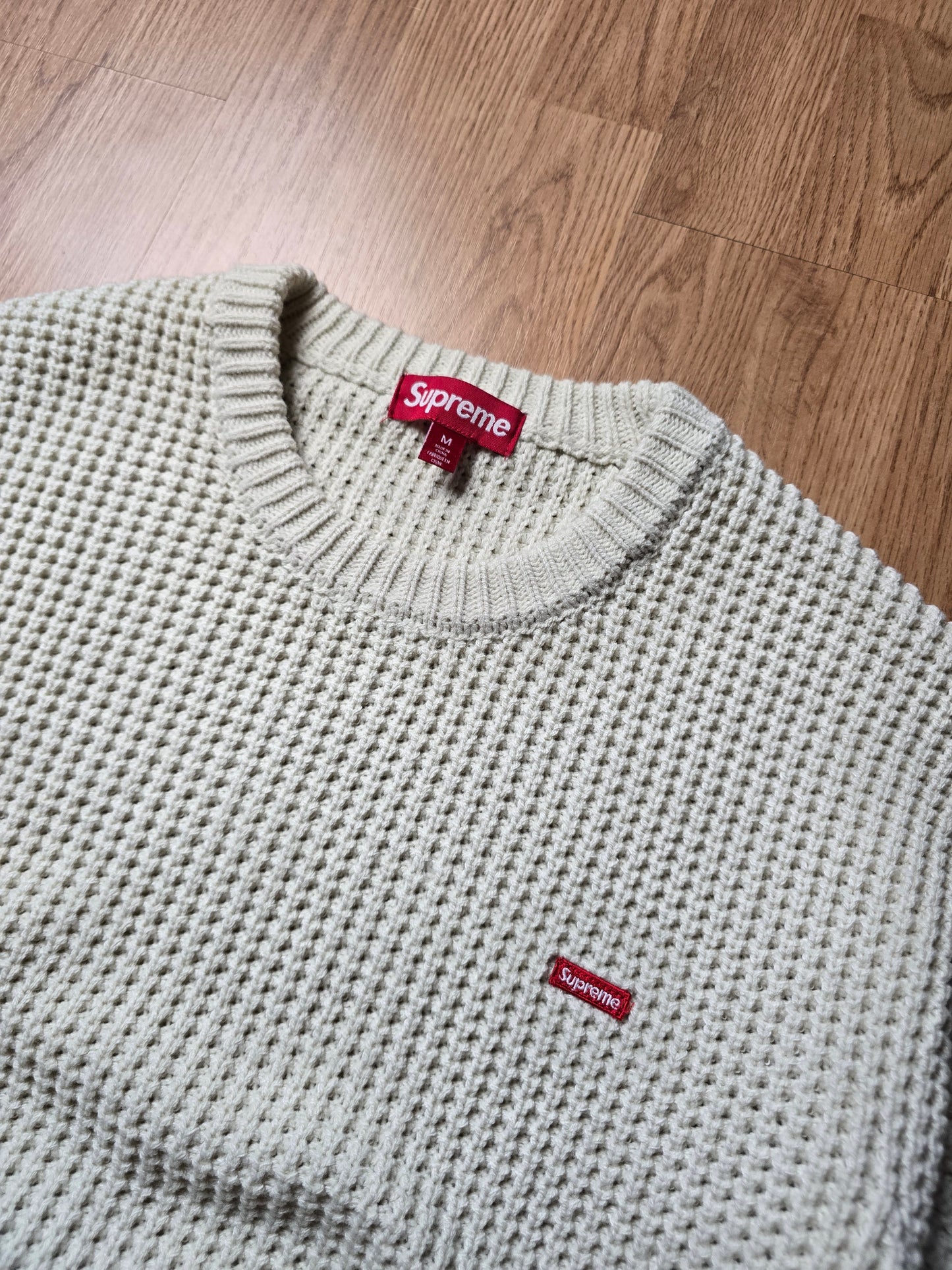 Supreme Small Box Waffle Knit Sweater (M/L)