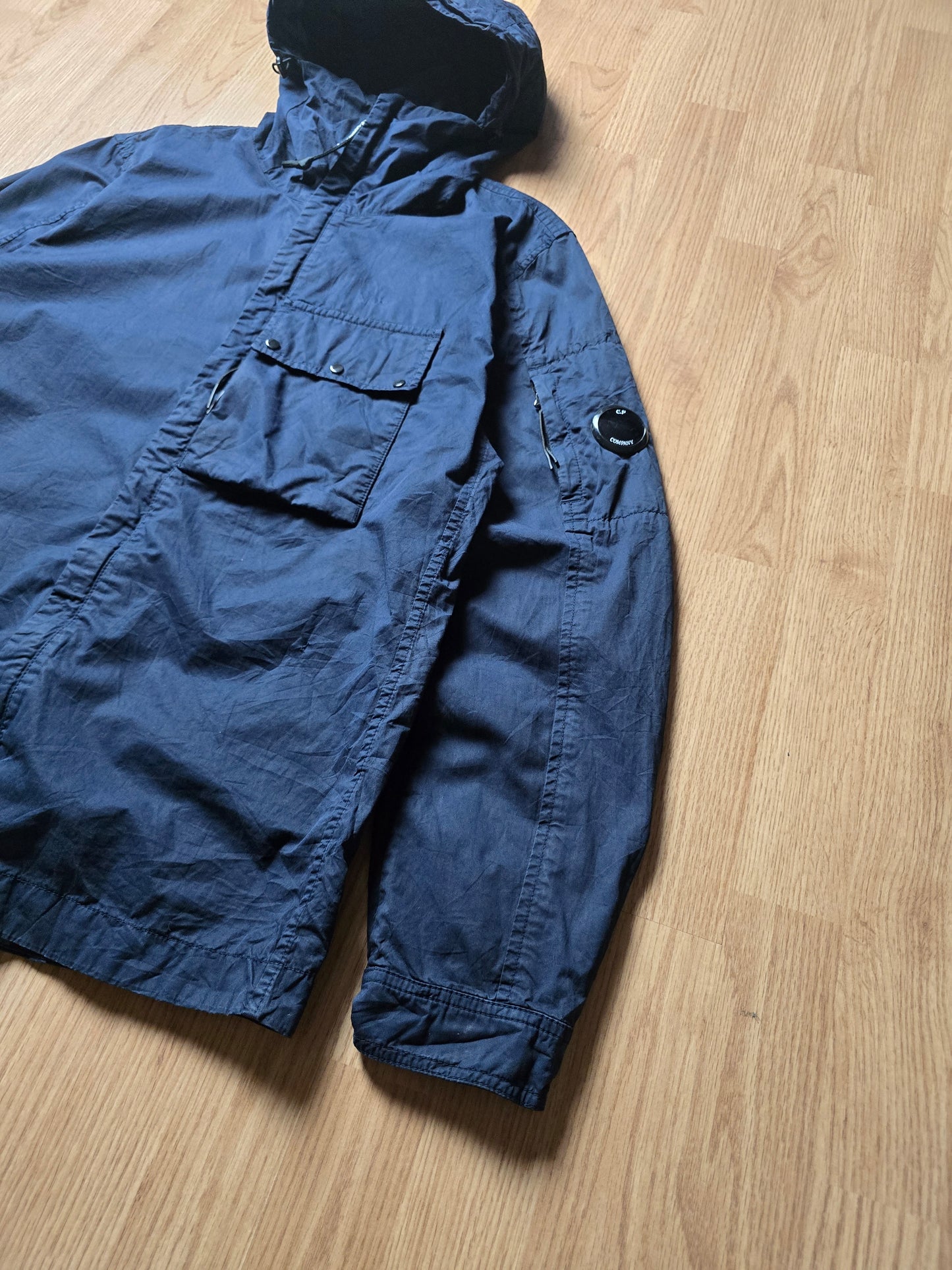 C.P. Company Hooded Gabardine Arm Lens Zip Shirt Jacket (M/L)