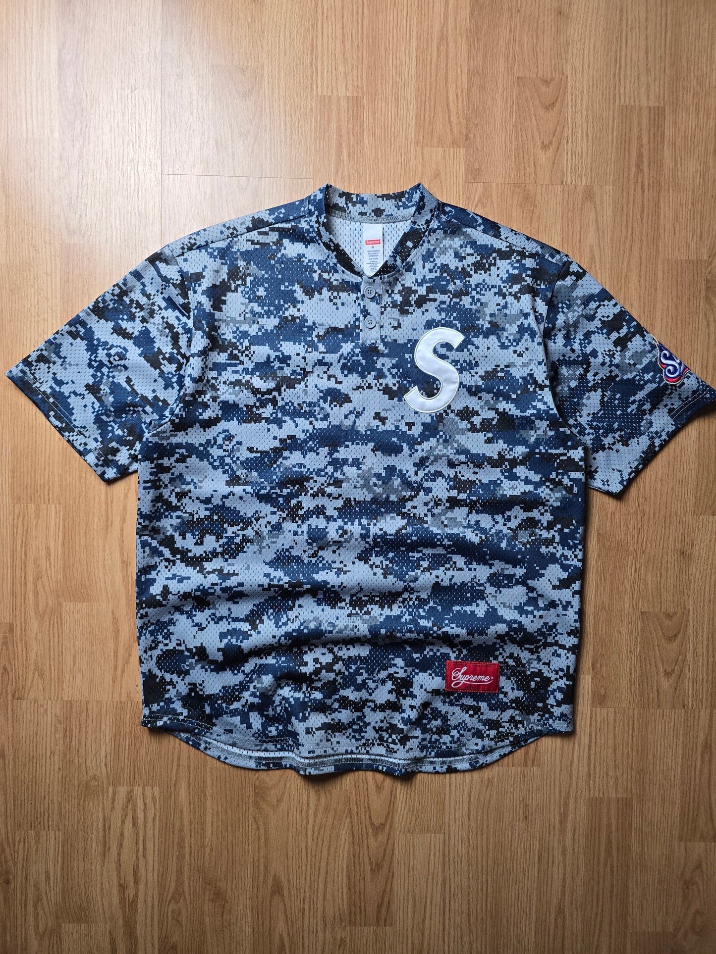 Supreme S Logo Henley Baseball Jersey (M/L)