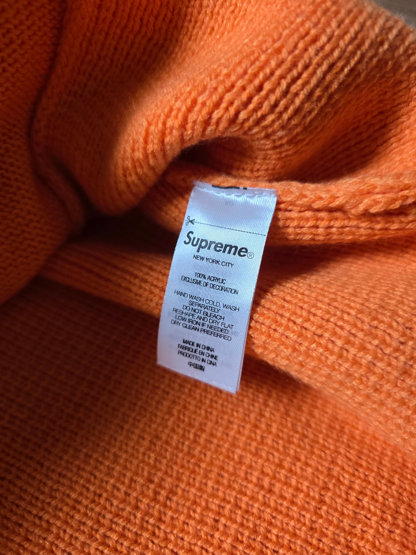 Supreme Sleeve Stripe Zip Up Sweater (M)