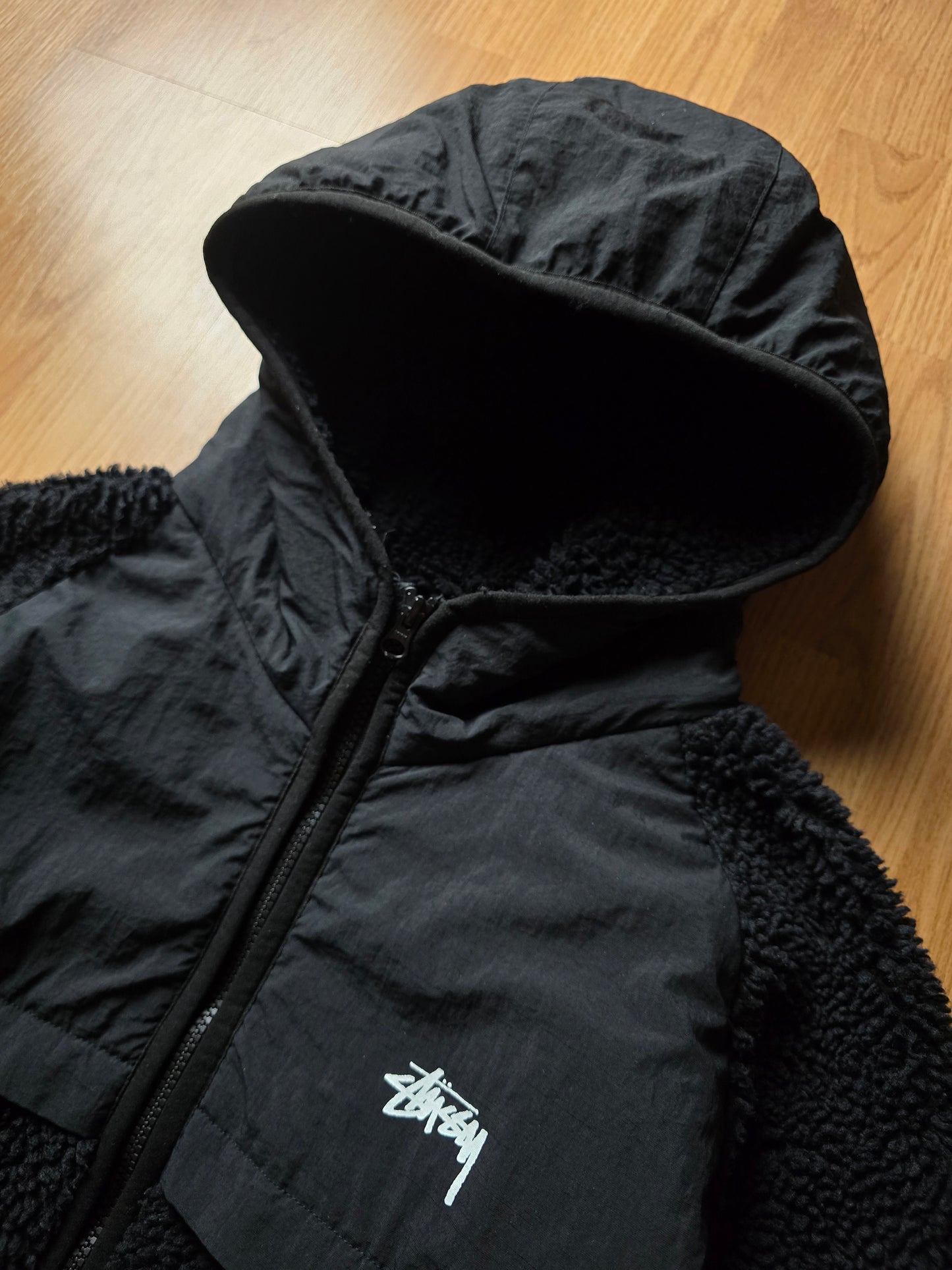 Stussy Sherpa Panelled Hooded Jacket (L)