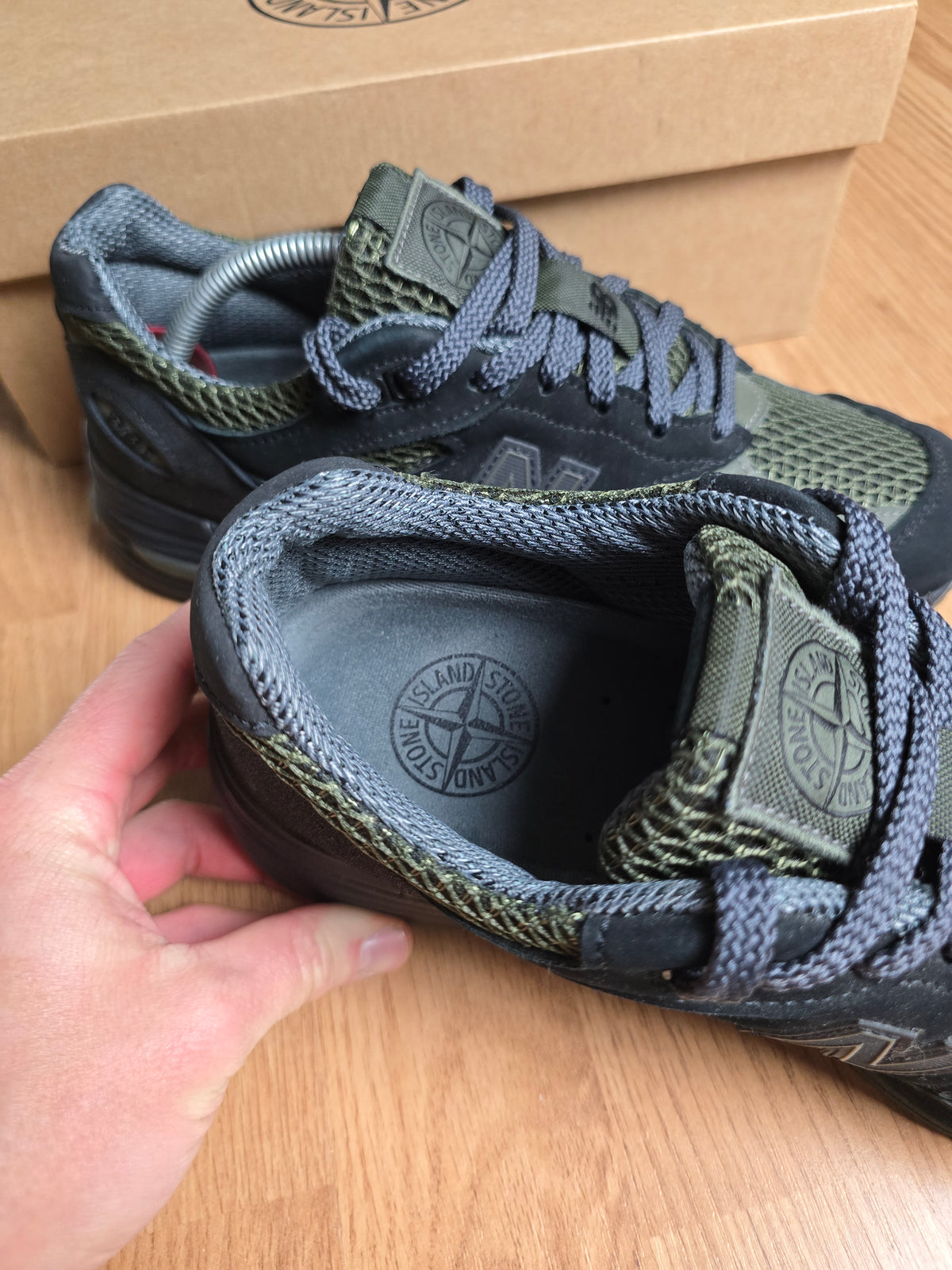 Stone Island x New Balance 991V2 Black Olive (UK8)