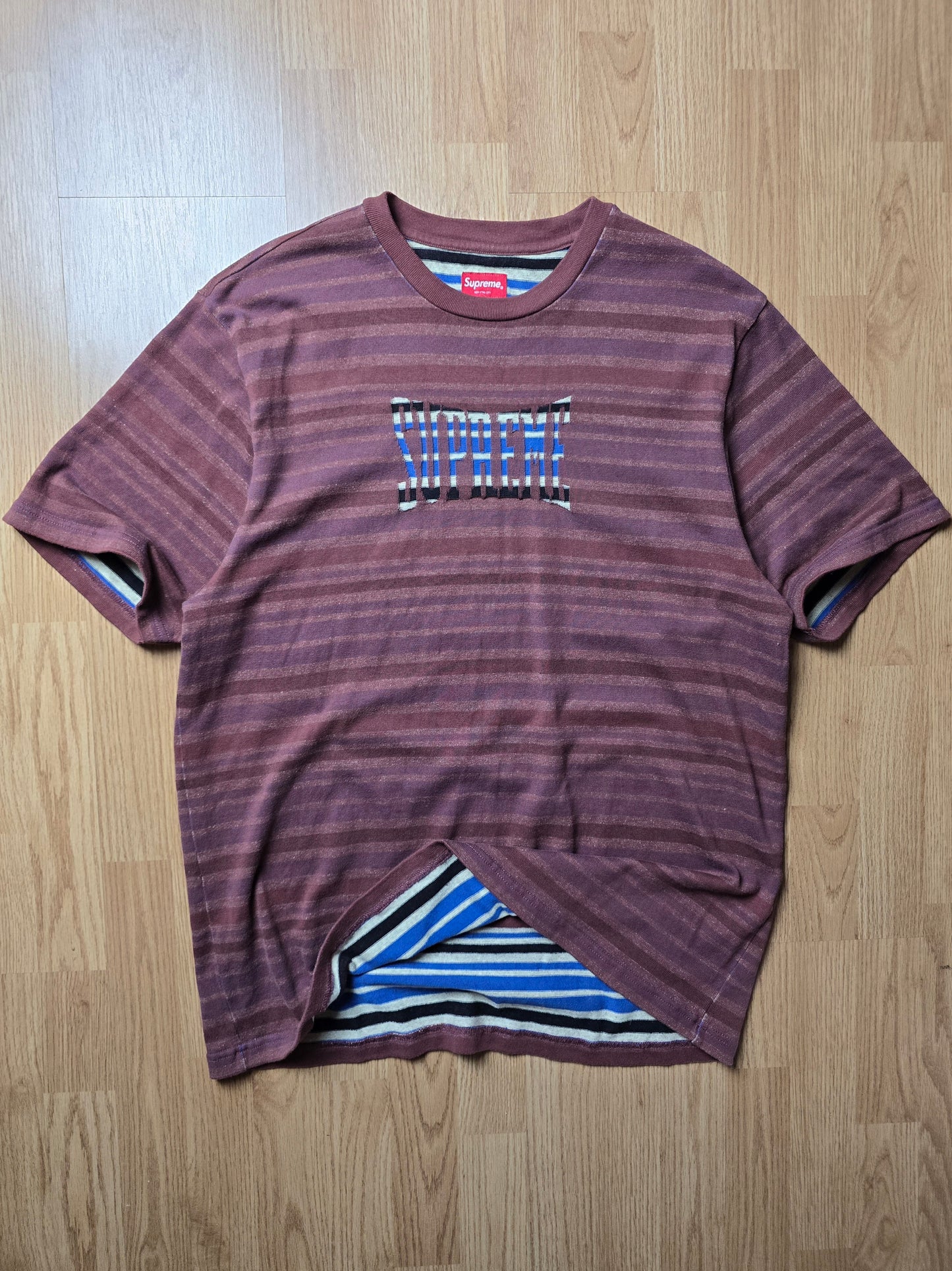 Supreme Inverted Stripe S/S Tee (L)