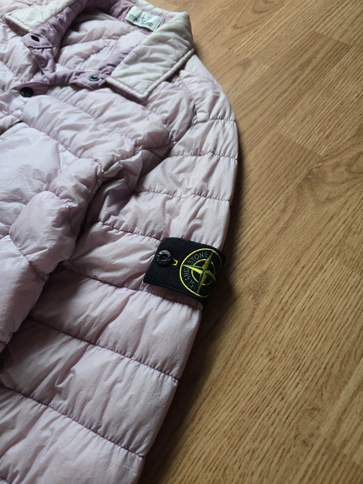 Stone Island Garment Dyed Micro Yarn Down Overshirt Jacket (XL)