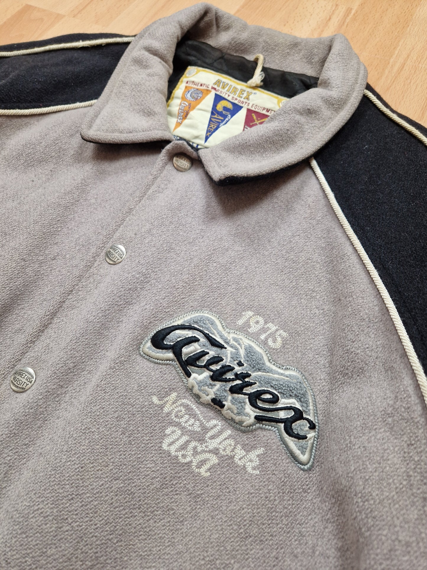 Vintage 90s Avirex Heavyweight Wool Varsity Jacket (XL)