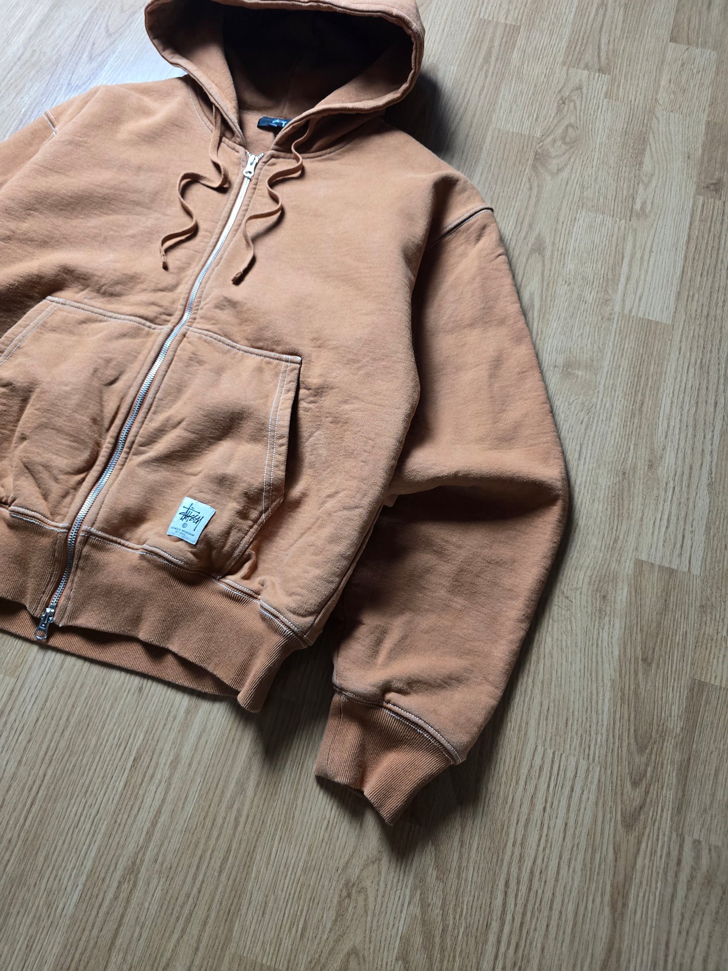 Stussy 'Double Face Label Zip' Heavyweight Hoodie (L)