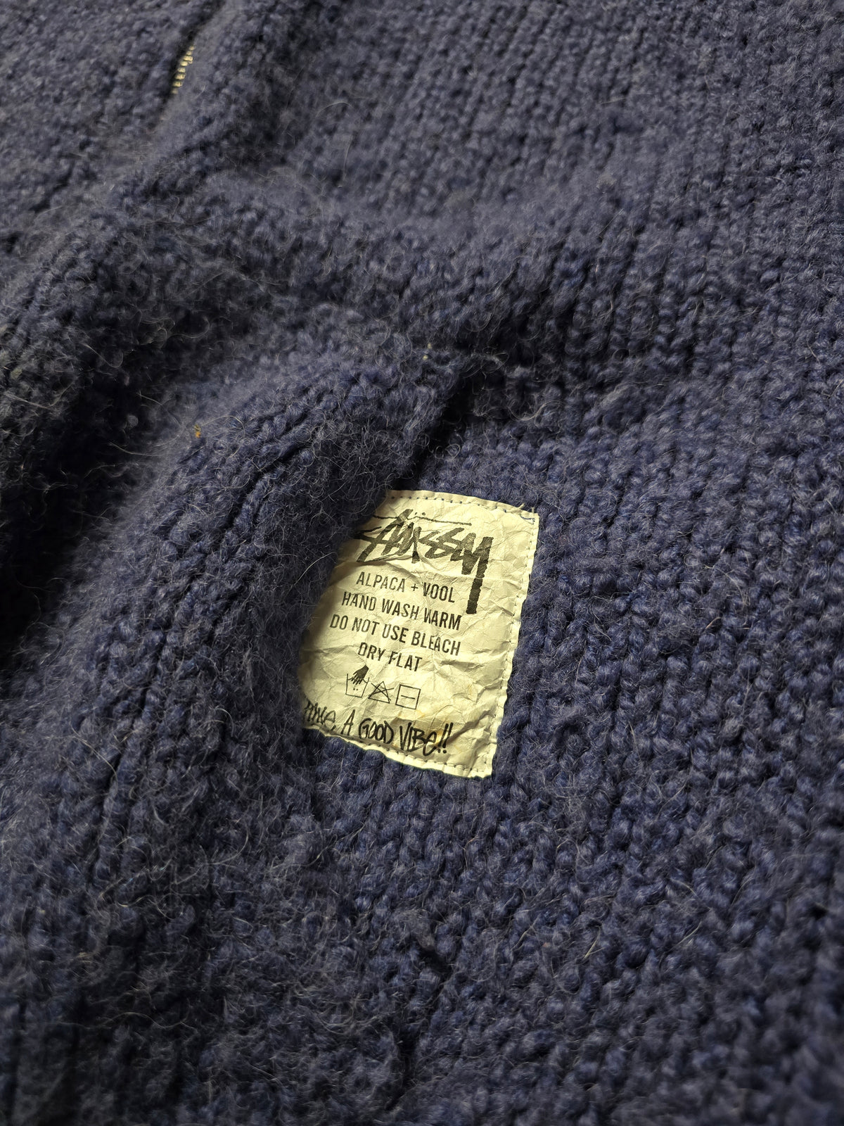 Stussy Heavyweight 'Chunky' Wool & Alpaca Knit Hoodie (XL)