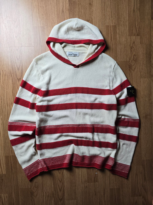 SS14 Stone Island Striped Knitted Cotton Hoodie (M)