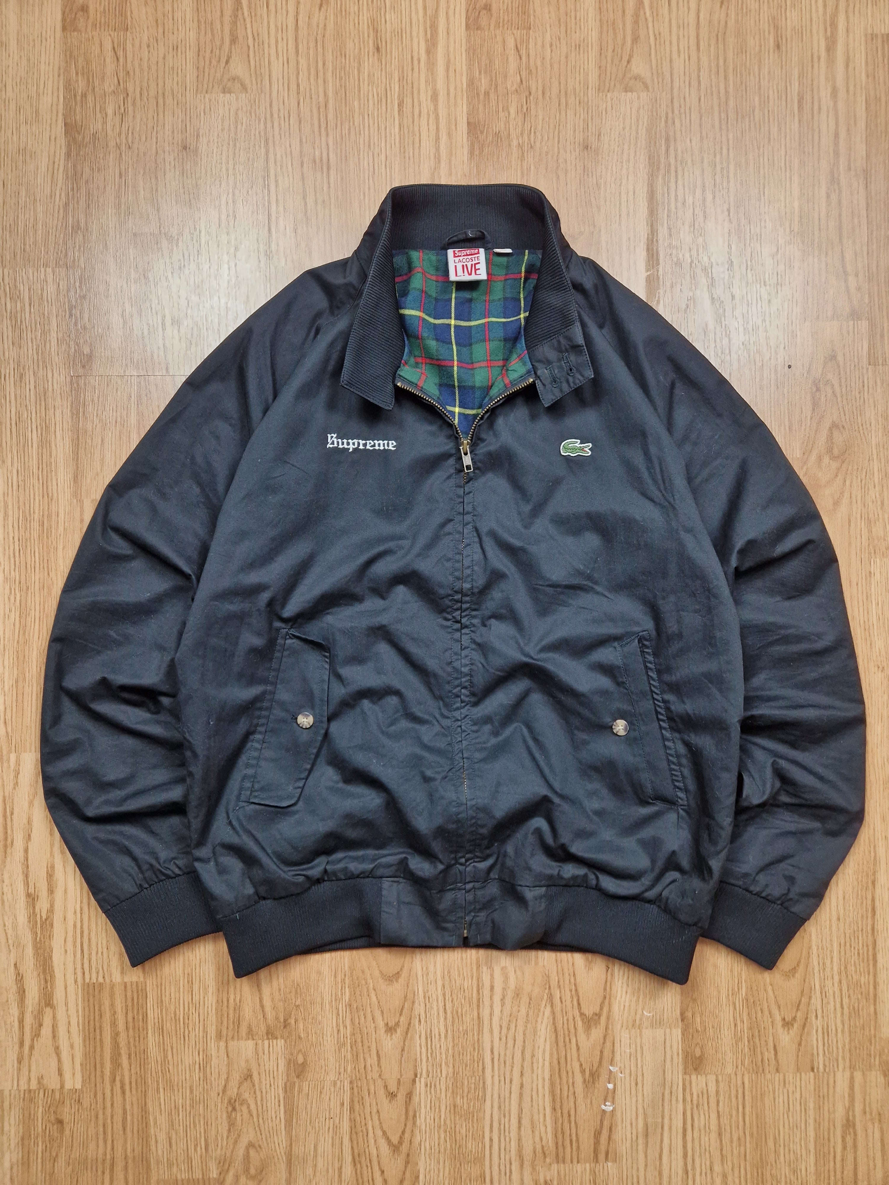 Supreme lacoste harrington jacket deals