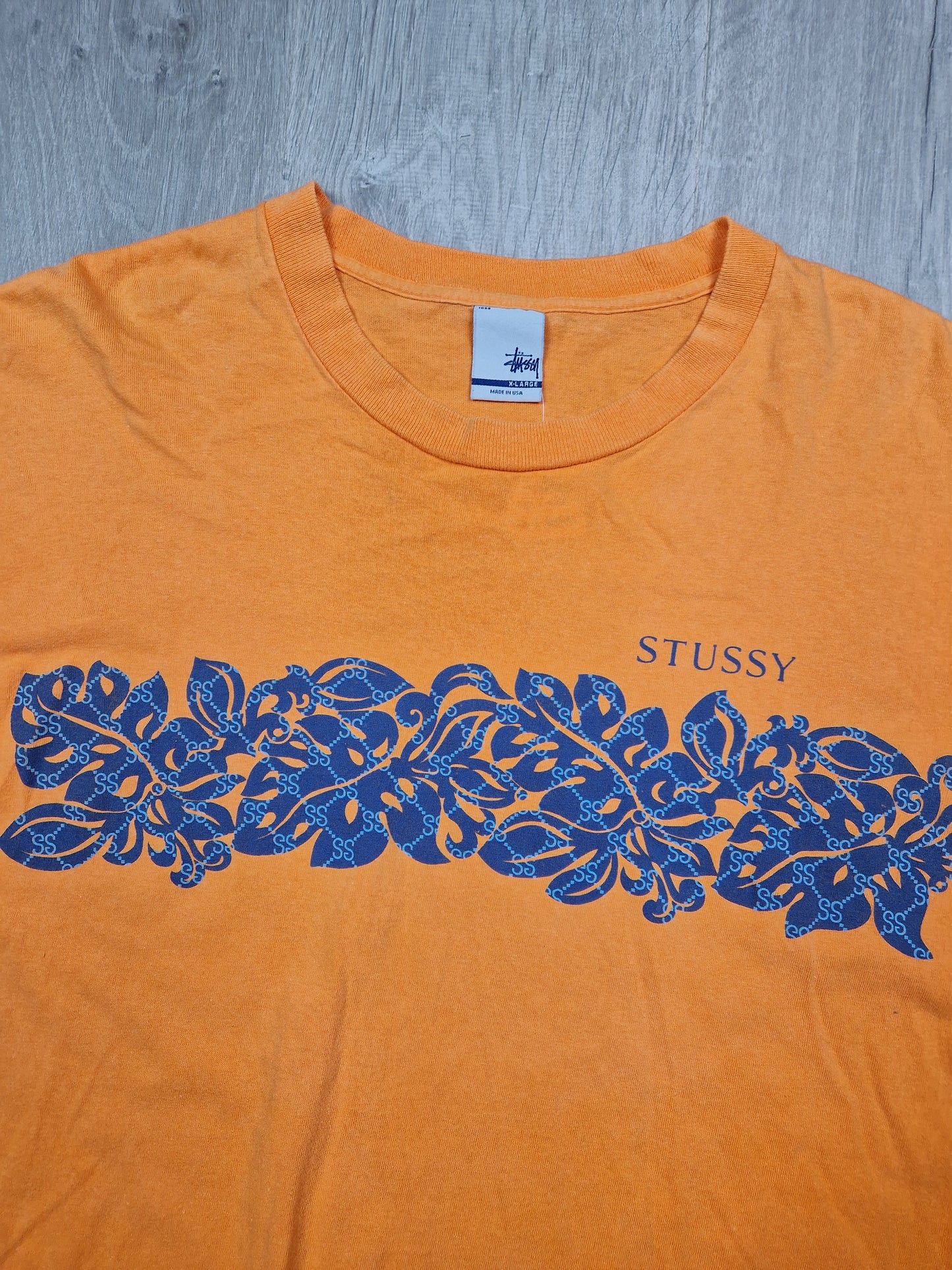 Vintage Stussy 'Floral SS' Print Tee (XL)