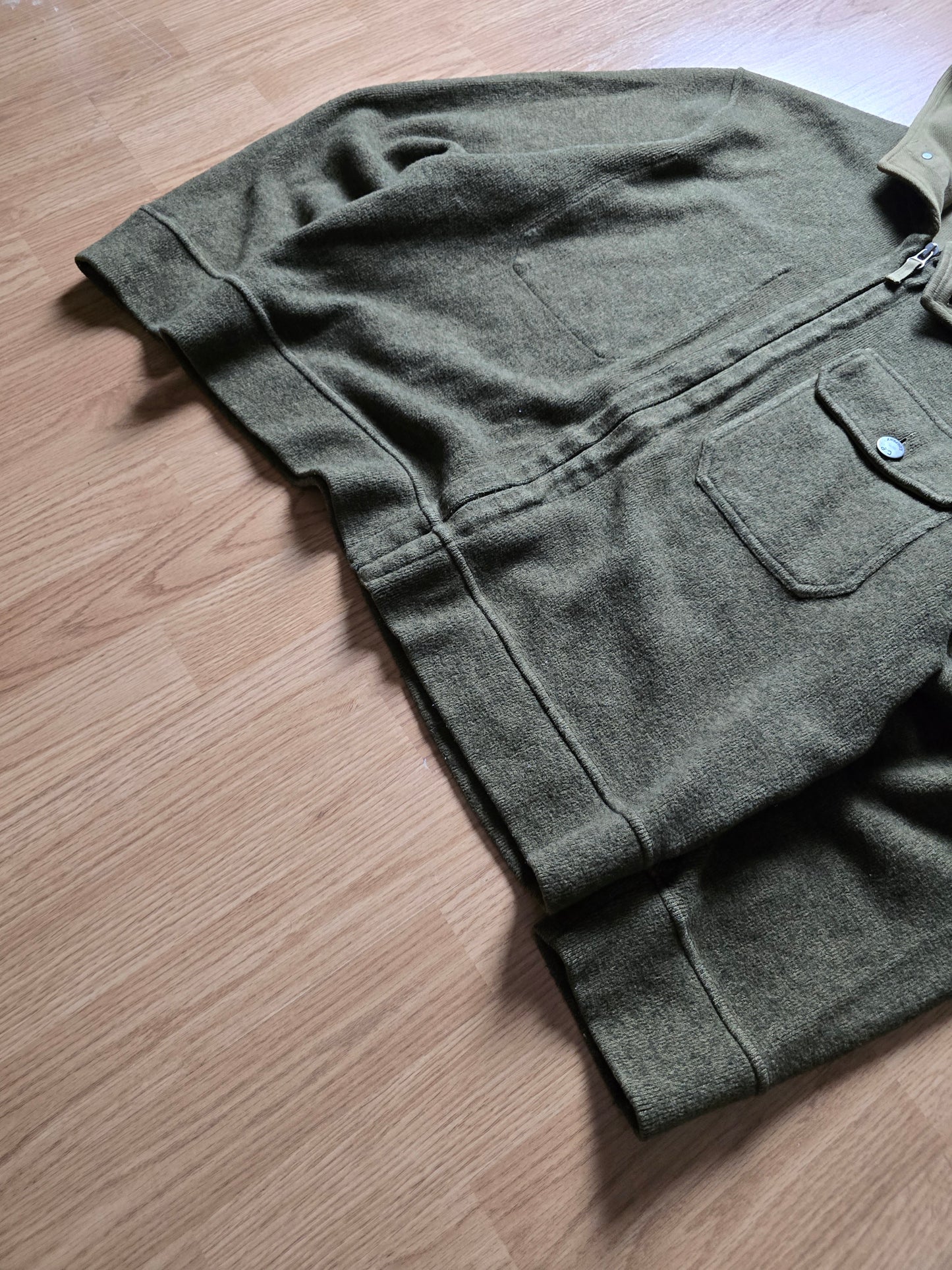 C.P. Company AW03 Cotton & Wool Blend Knit Zip Hoodie (M)