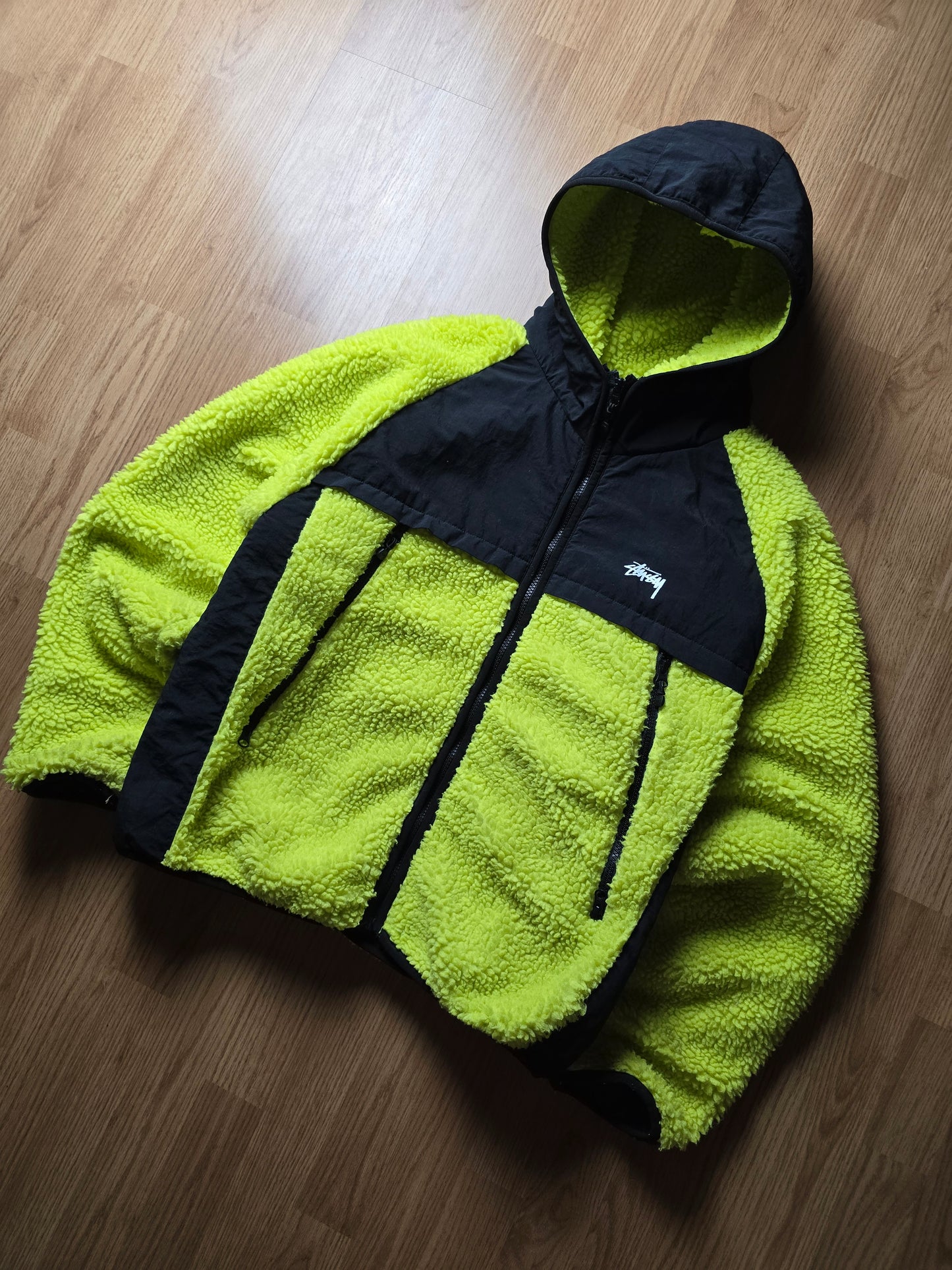 Stussy Sherpa Panelled Hooded Jacket (L)