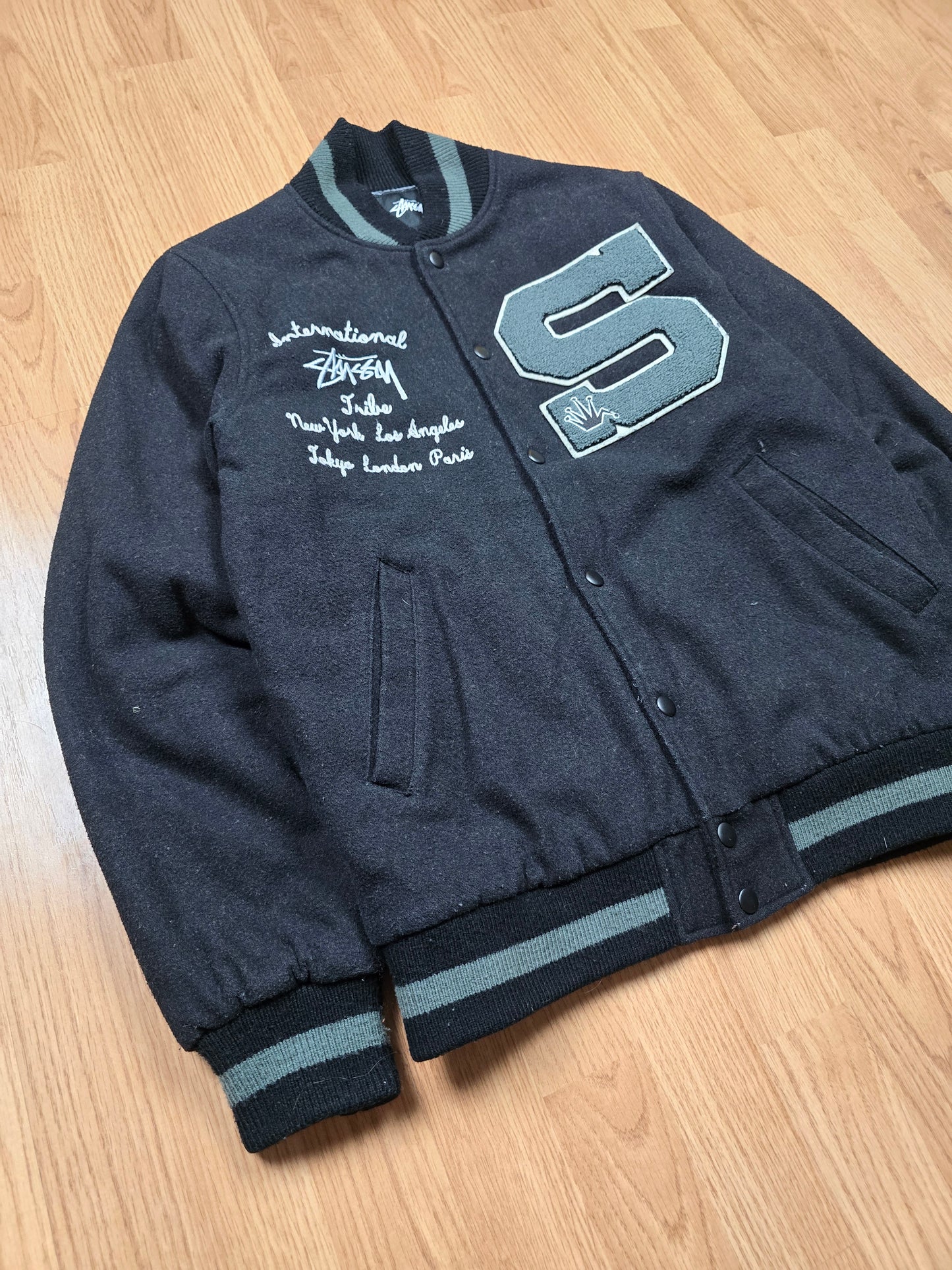 Stussy 'Big S Letterman' Jacket (S/M)