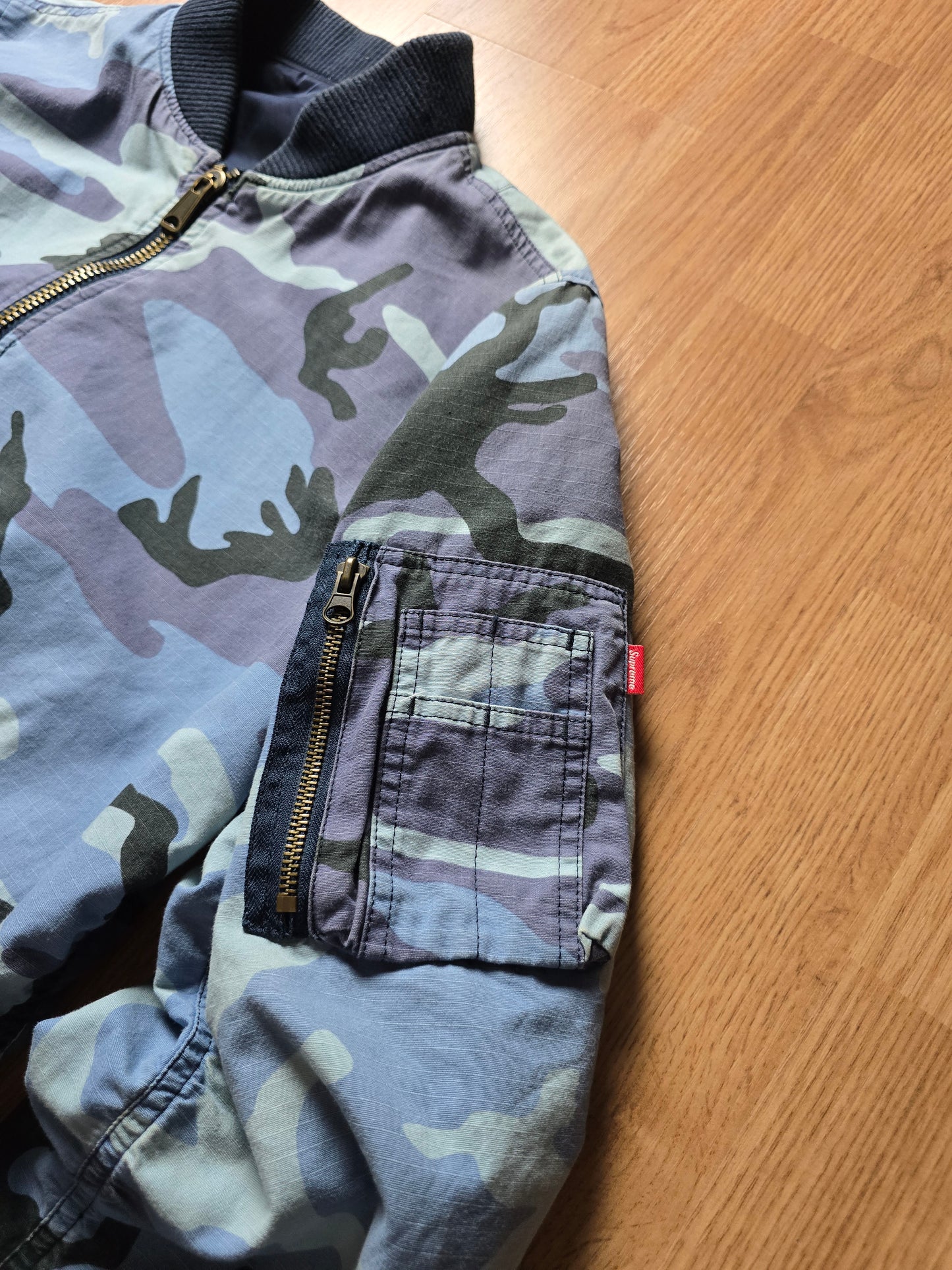 Supreme Reversible MA-1 Cotton Camo Bomber Jacket (M)