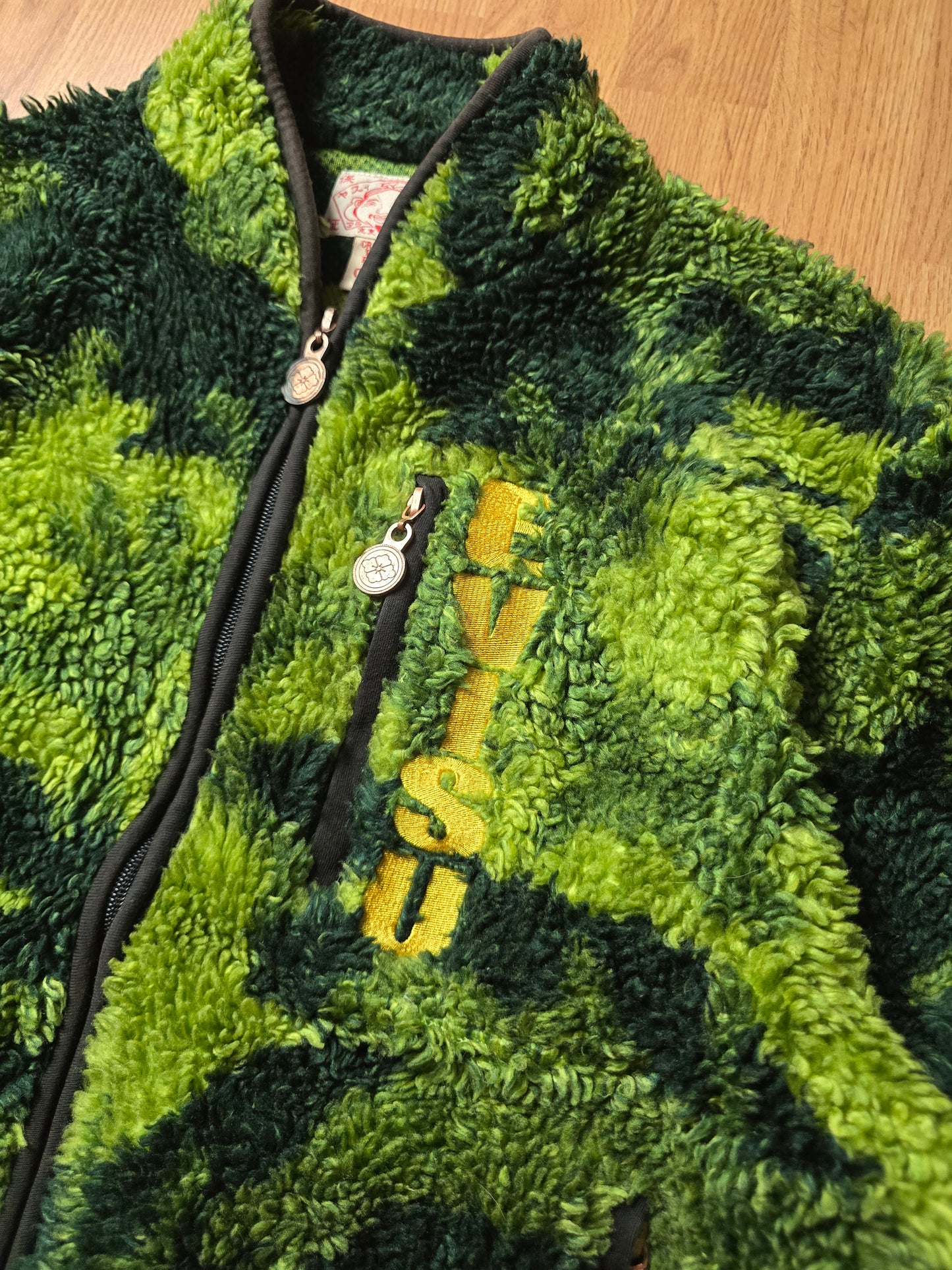 Evisu Deep Sherpa Pile Logo Camo Fleece Jacket (M)